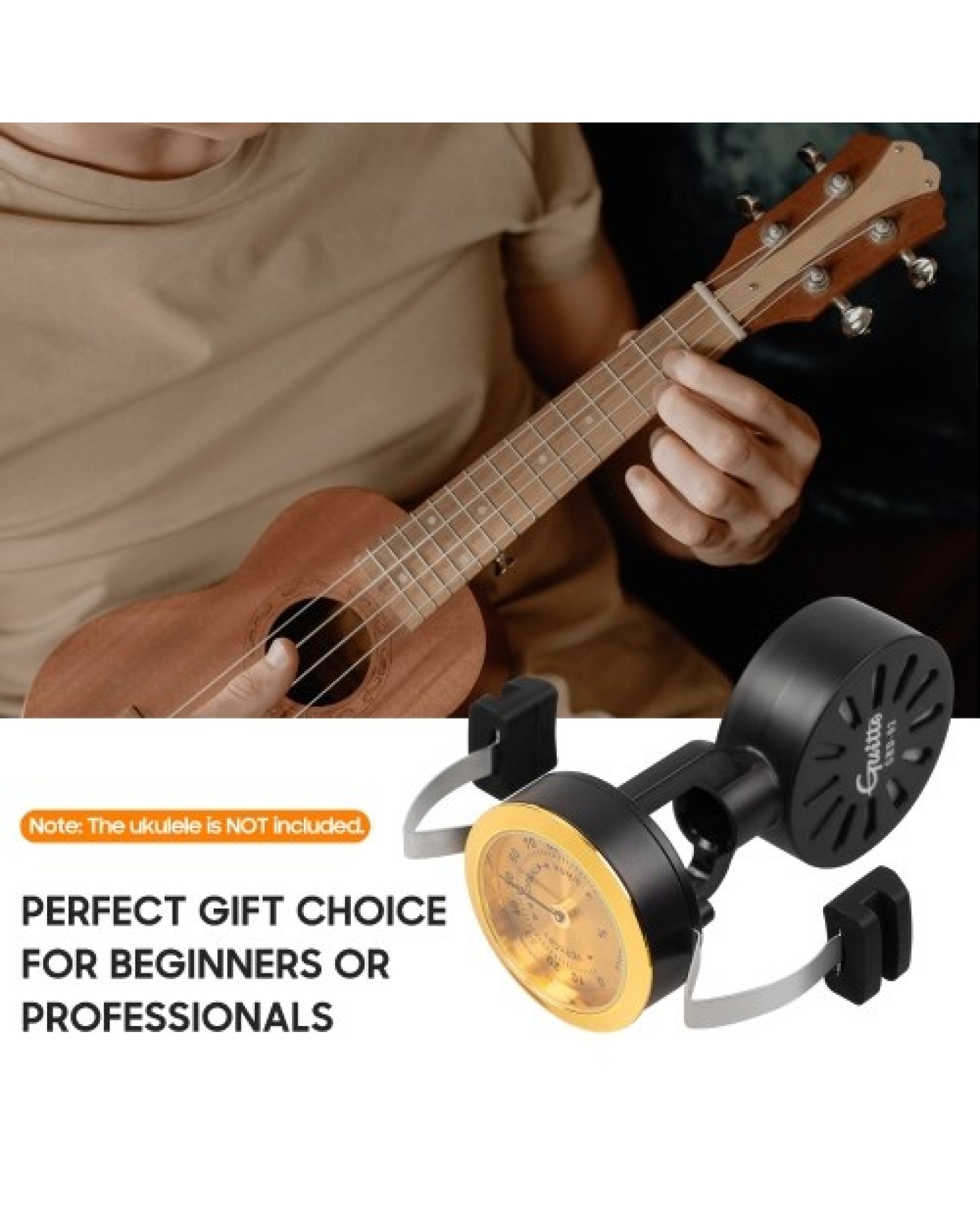 Guitto GHD-02 Universal Ukulele Humidifier Pointer Dial Portable Soundhole Hygrometer Clip Type Uku Humidity Control System Main