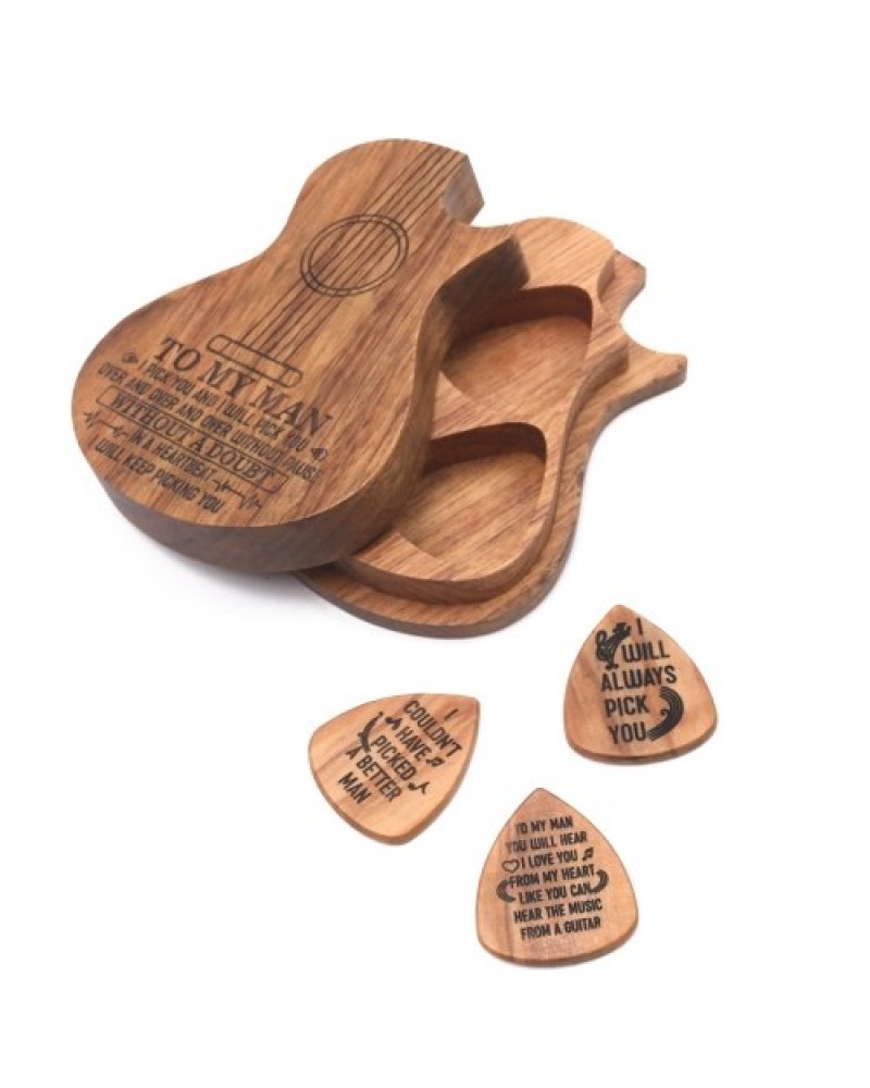 Guitar Accessories Wood Guitar Pick Wooden Guitar Pick Box