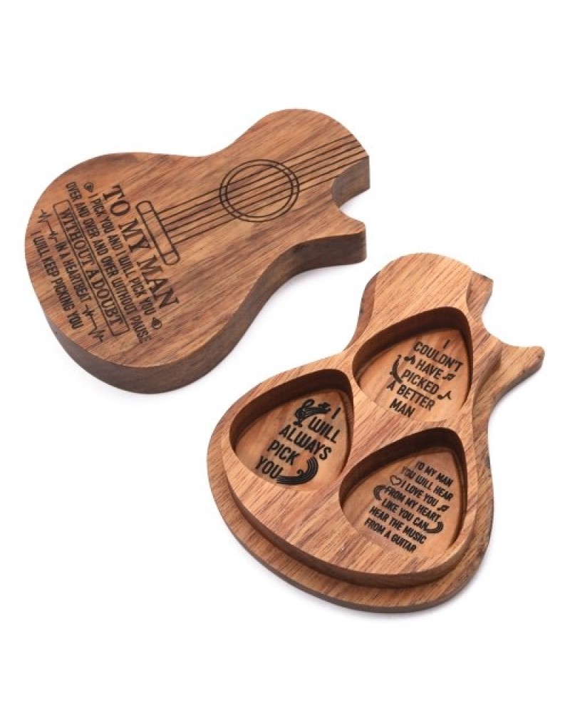 Guitar Accessories Wood Guitar Pick Wooden Guitar Pick Box