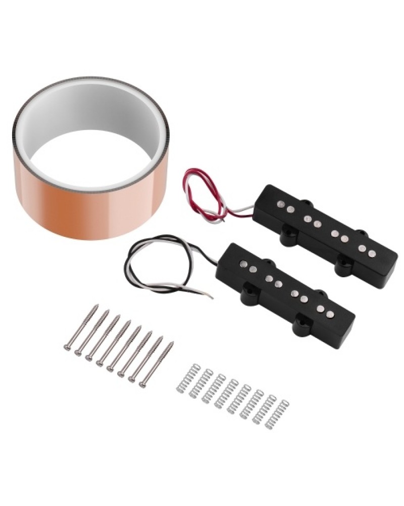 5cm*2m / 2inch*6.6FT Adhesive Conductive Copper Foil Shielding Tape - Single Side Conductive + 2pcs 4 String Jazz Bass Guitar Bl