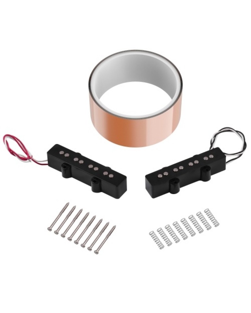 5cm*2m / 2inch*6.6FT Adhesive Conductive Copper Foil Shielding Tape - Single Side Conductive + 2pcs 4 String Jazz Bass Guitar Bl