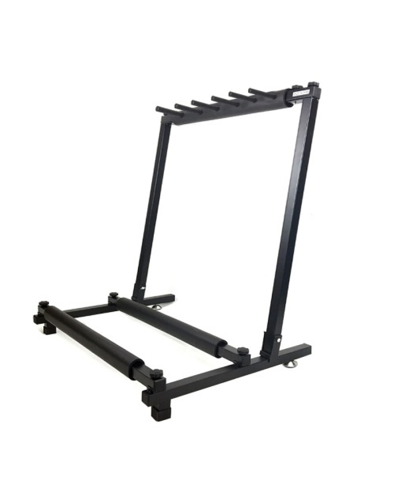 Multi Guitar Stand 5 Holder Foldable Universal Display Rack Portable Black for Classical Acoustic, Electric, Bass Guitar