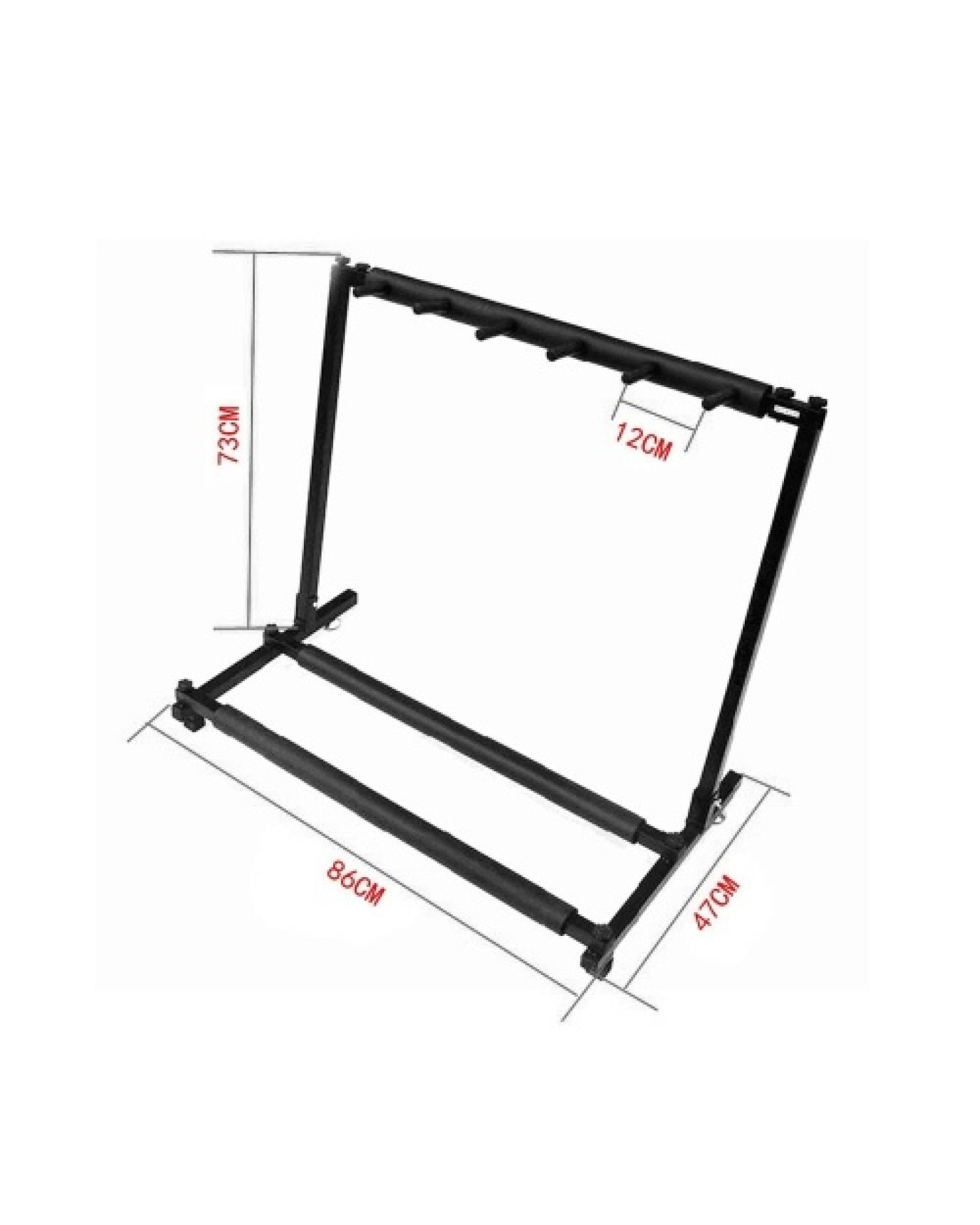 Multi Guitar Stand 5 Holder Foldable Universal Display Rack Portable Black for Classical Acoustic, Electric, Bass Guitar