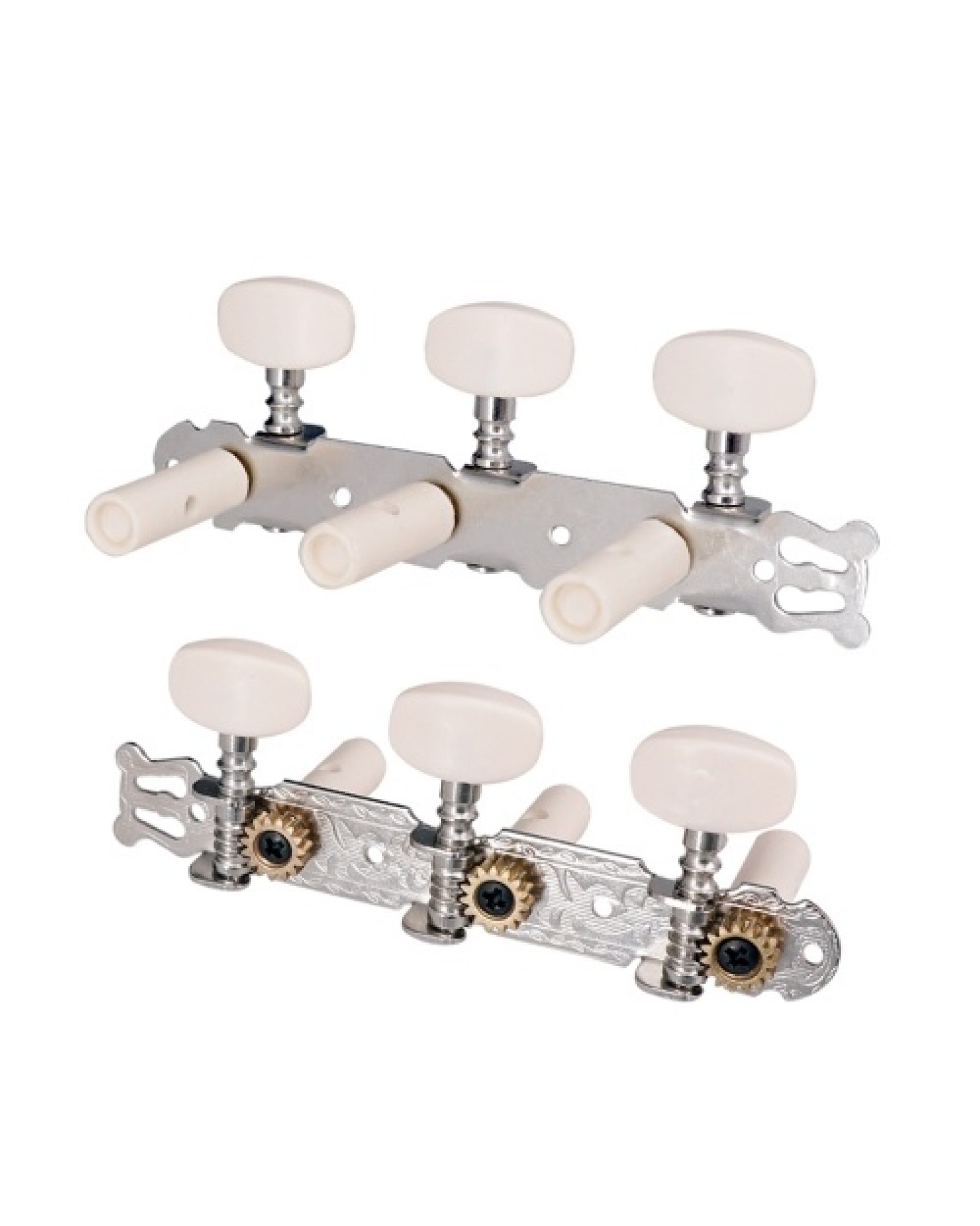 1 Pair Silver Guitar Tuning Pegs Classical Guitar String Tuning Tuners Machine Heads