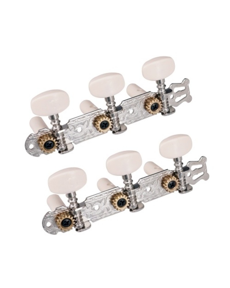 1 Pair Silver Guitar Tuning Pegs Classical Guitar String Tuning Tuners Machine Heads