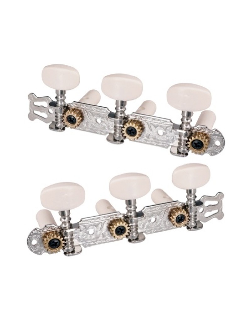 1 Pair Silver Guitar Tuning Pegs Classical Guitar String Tuning Tuners Machine Heads