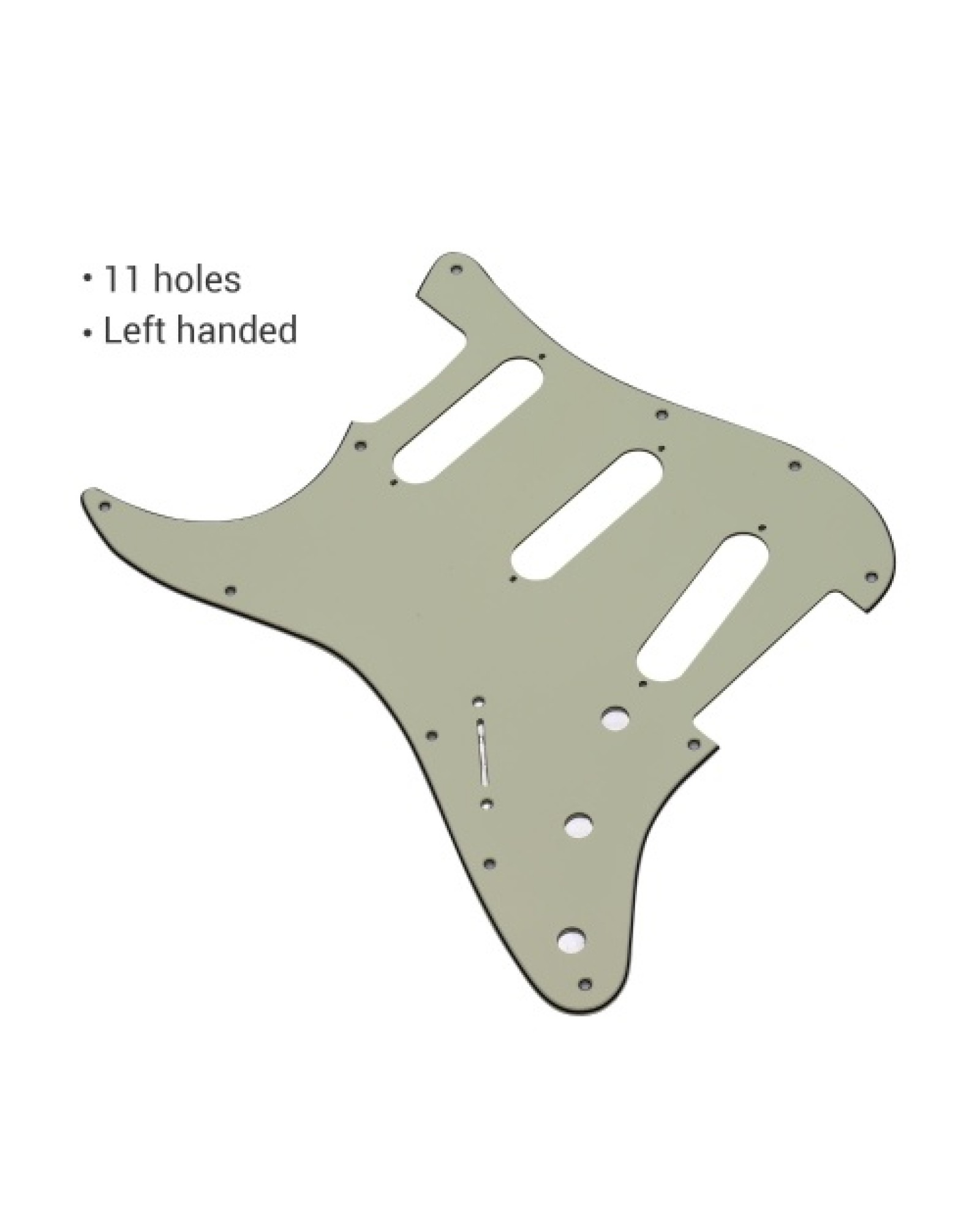 Left-handed 11 Hole Guitar Pickguard 3 Ply Panels Pickguard with Screws for ST Guitar