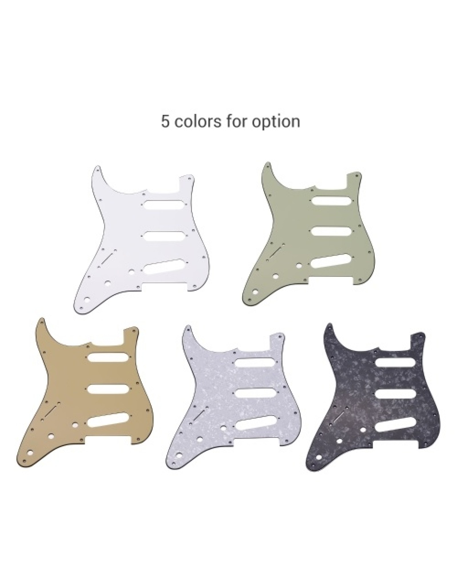 Left-handed 11 Hole Guitar Pickguard 3 Ply Panels Pickguard with Screws for ST Guitar