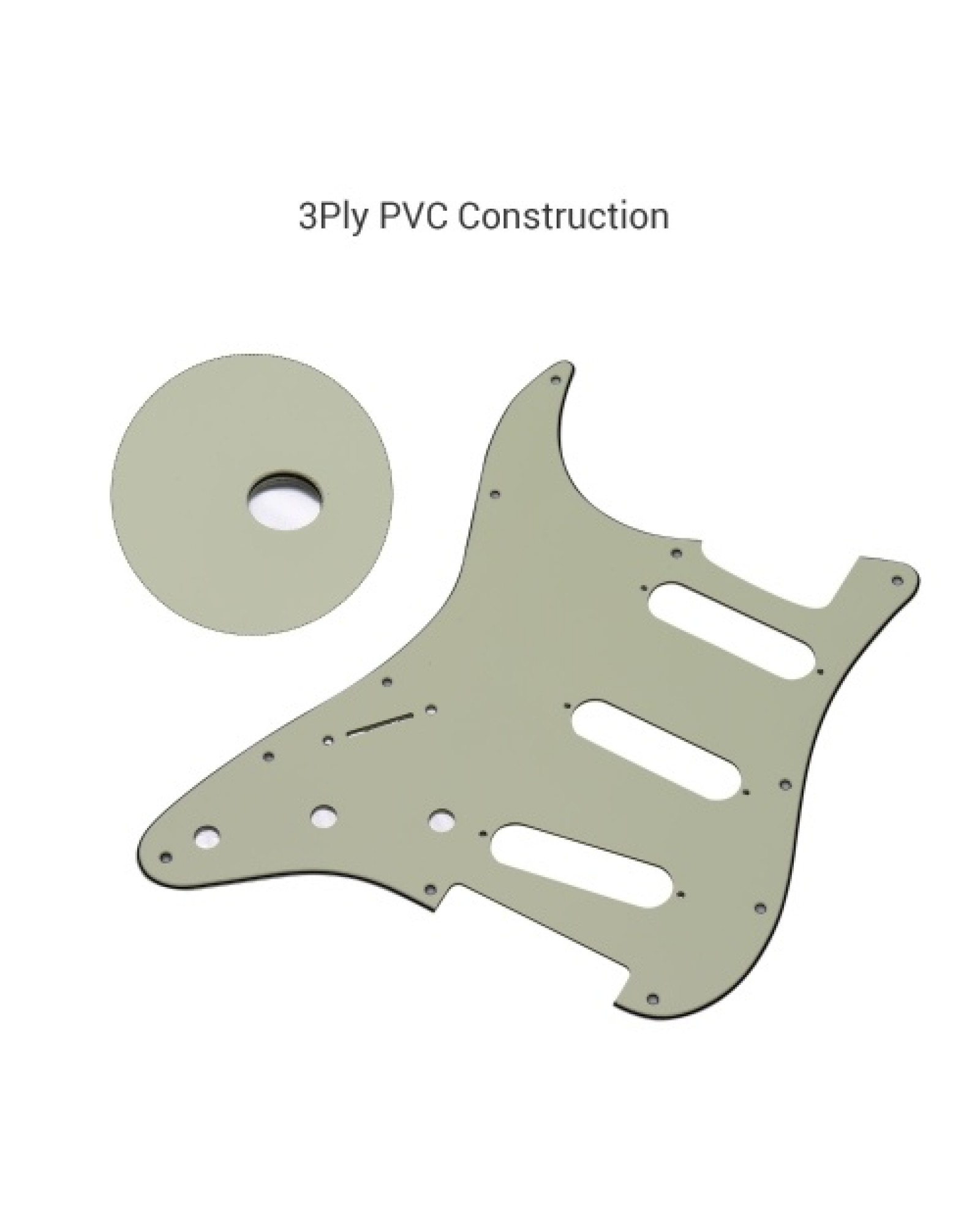 Left-handed 11 Hole Guitar Pickguard 3 Ply Panels Pickguard with Screws for ST Guitar