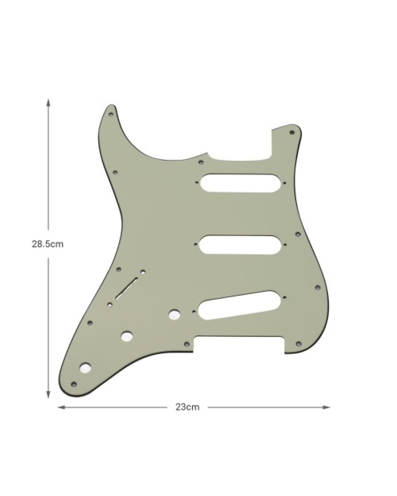 Left-handed 11 Hole Guitar Pickguard 3 Ply Panels Pickguard with Screws for ST Guitar