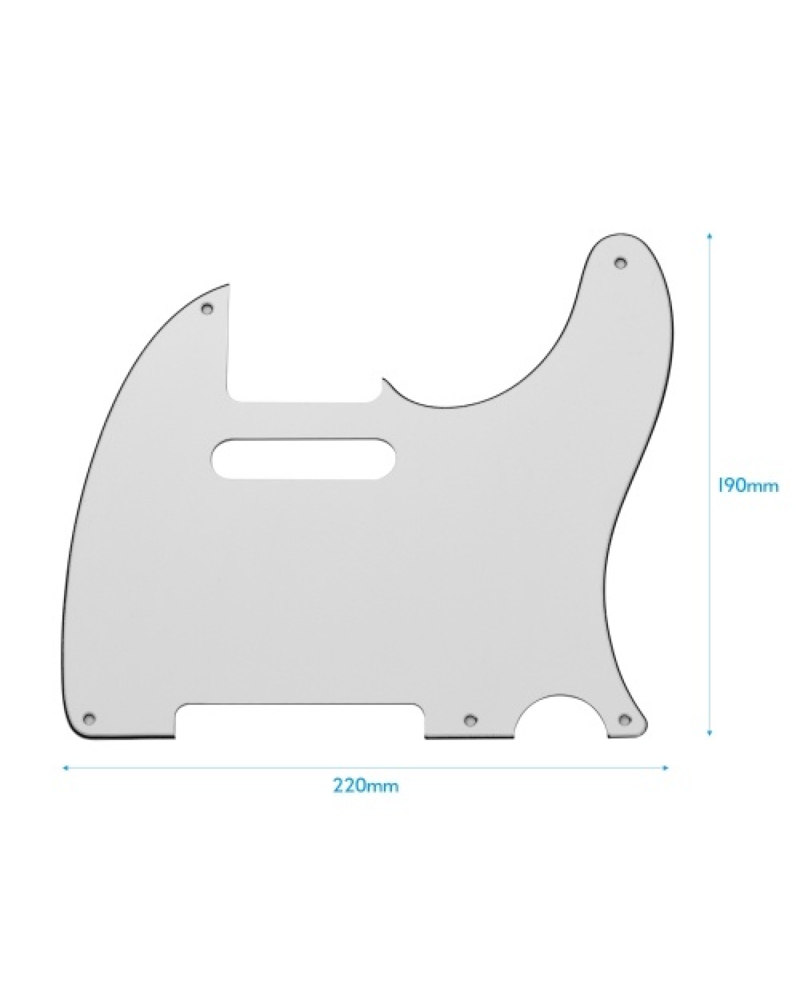 5 Hole TL50S Guitar Pickguard 3 Ply Panels Pickguard for TL Guitar