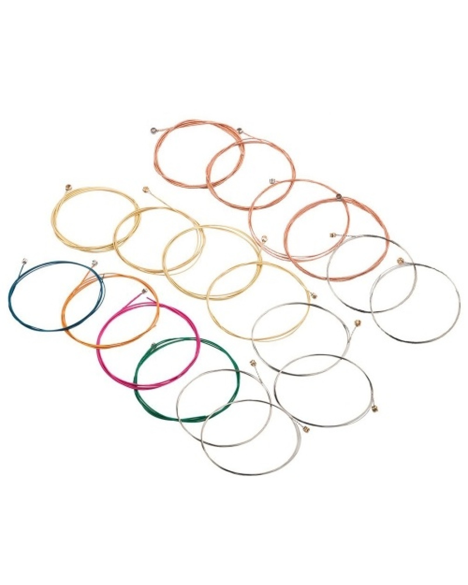 3 Sets of Acoustic Folk Guitar String Set Strings Stainless Steel Wire Core Copper Alloy Wound, 6pcs/set (.007-.047)