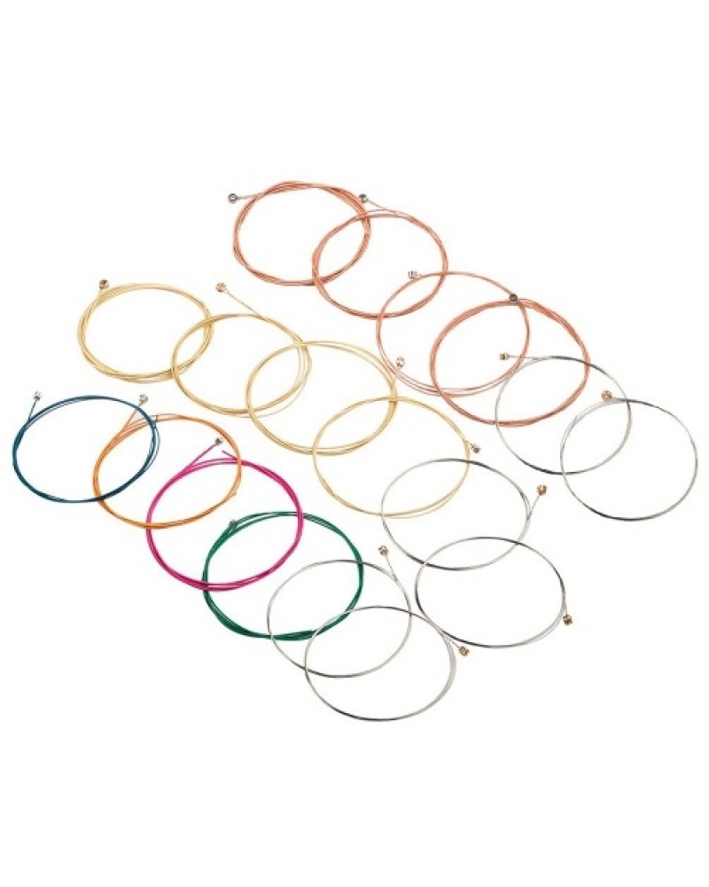 3 Sets of Acoustic Folk Guitar String Set Strings Stainless Steel Wire Core Copper Alloy Wound, 6pcs/set (.007-.047)