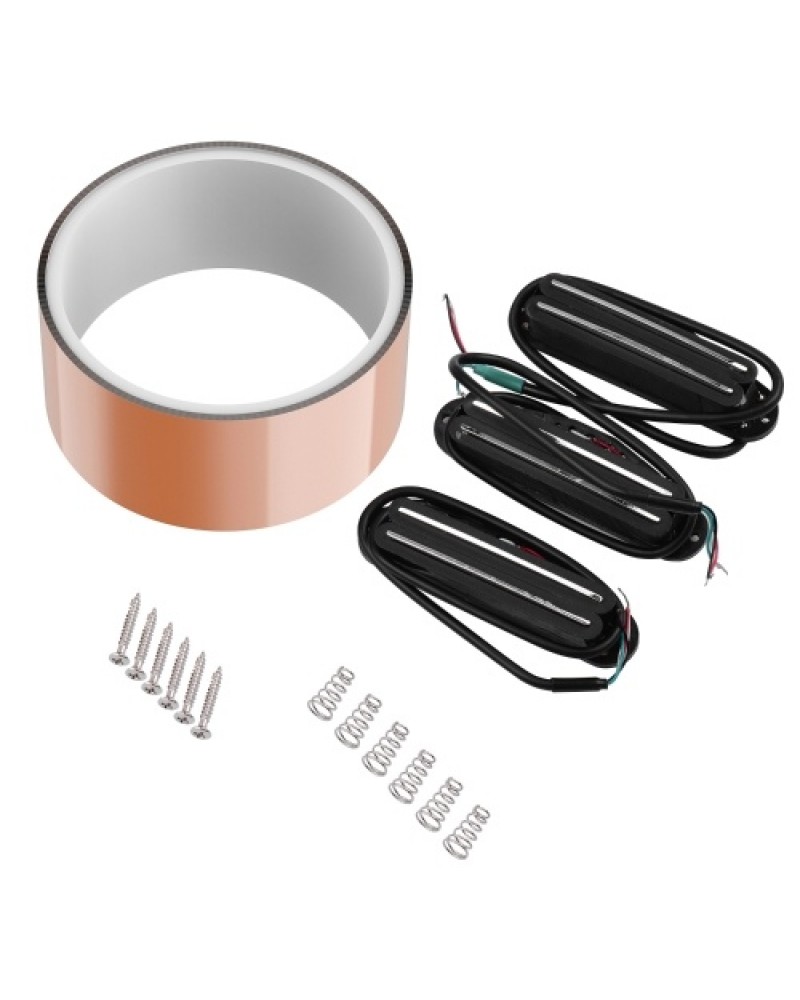 5cm*2m / 2inch*6.6FT Adhesive Conductive Copper Foil Shielding Tape - Single Side Conductive + 3pcs Dual-Rail Humbucker Pickups 