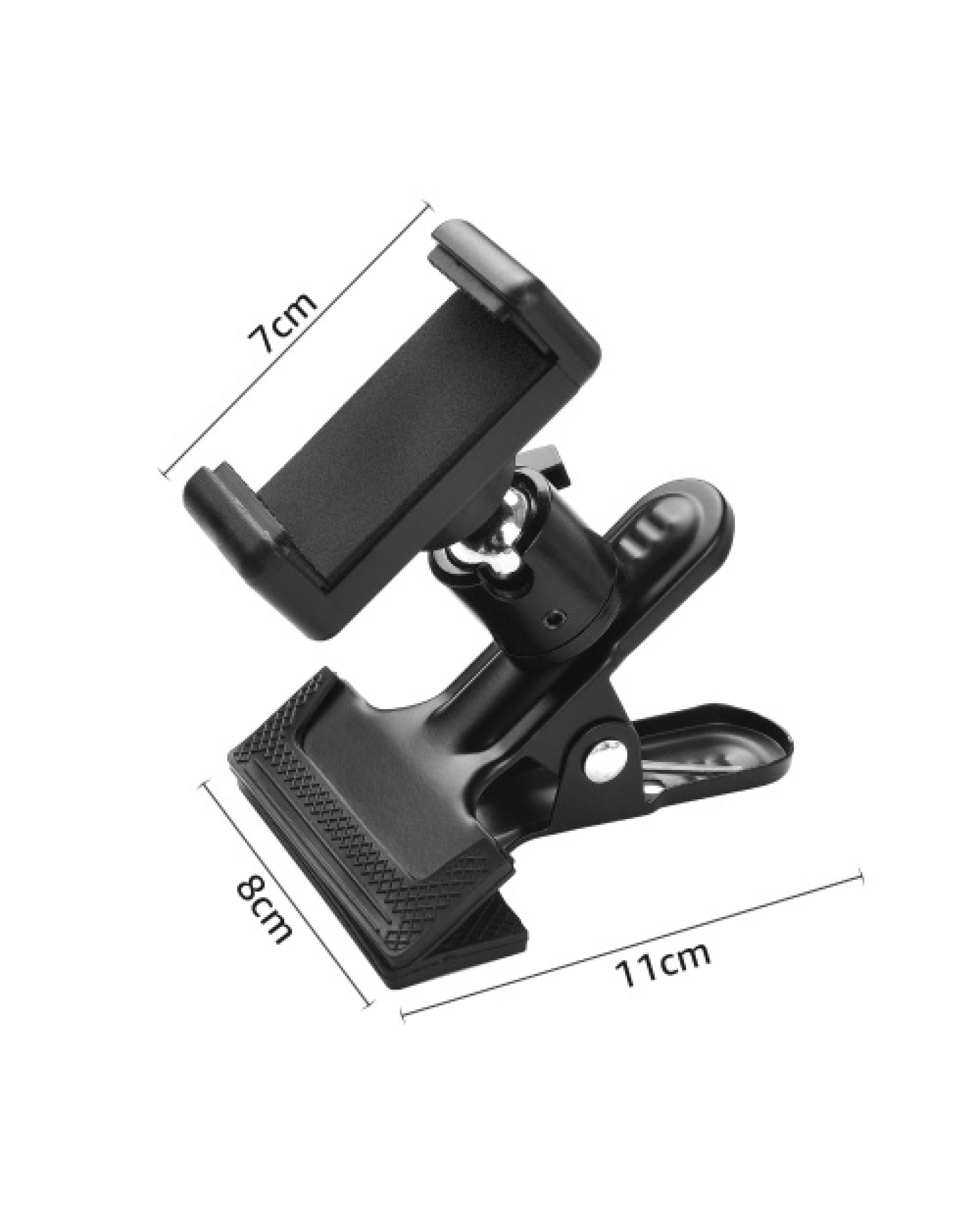 Clip-on Phone Holder Musical Instrument Phone Mount Stand with 360 Degree Rotatable Ball Head for Bass Guitar Head