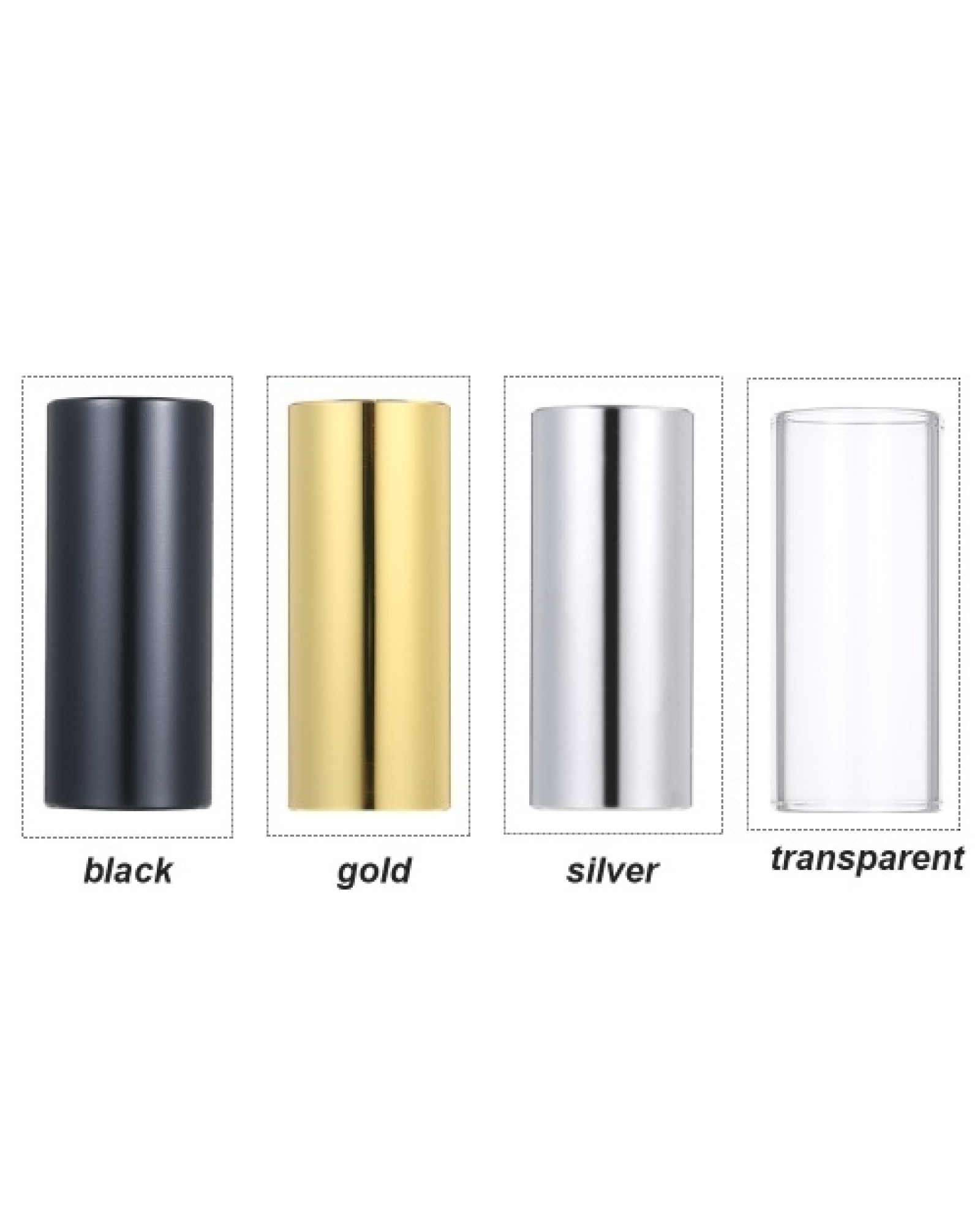 1PC 60MM High Guitar Slide Bar Stainless Steel Metal/Glass Finger Slides for Guitar Bass Banjo Ukulele String Instrument Accesso