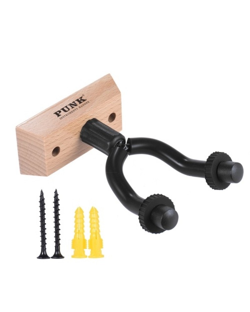 Wall Mount Guitar Hanger Hook Holder Keeper Wooden Base for Electric Acoustic Guitars Bass Ukulele String Instrument