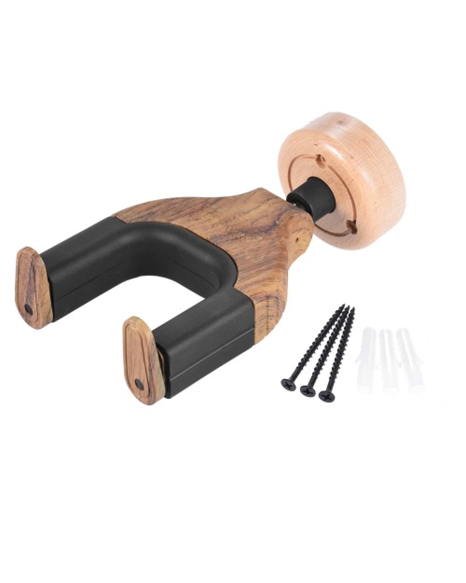 Wall Mount Guitar Hanger Hook Holder Keeper Auto Grip System Lock Round Base for Electric Acoustic Guitars Bass String Instrumen