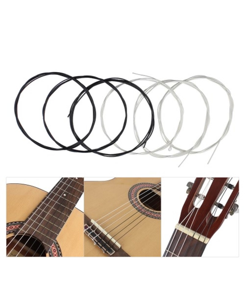 6pcs/set (.028-.043) Classical Guitar Strings Nylon Two Colors Normal Tension