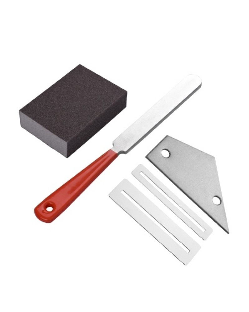Guitar Luthier Tool Kit  1pc Stainless Steel Guitar Fret File + 2pcs Fingerboard Guard + 1pc Guitar Fret Rocker Leveling + 1pc G