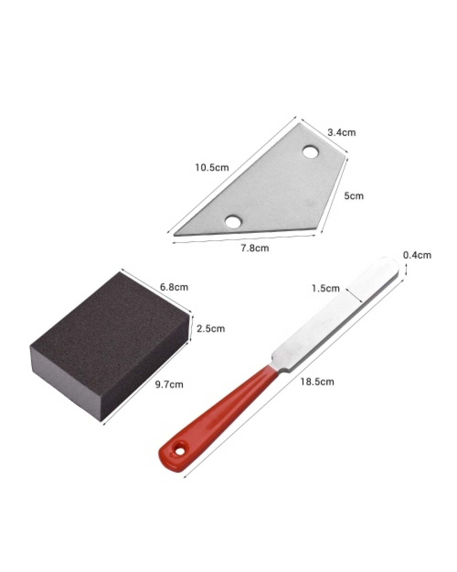 Guitar Luthier Tool Kit  1pc Stainless Steel Guitar Fret File + 2pcs Fingerboard Guard + 1pc Guitar Fret Rocker Leveling + 1pc G