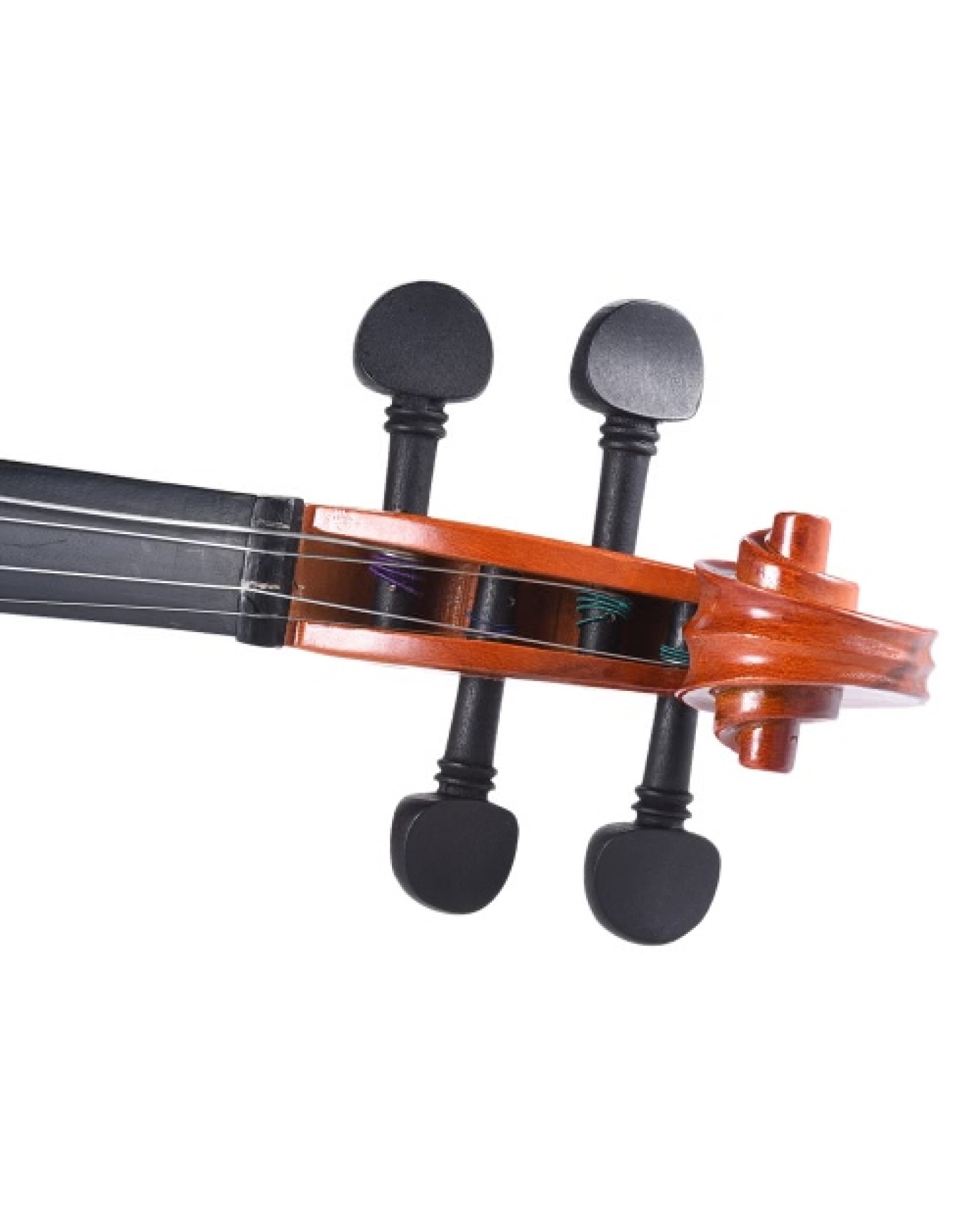 4/4 Size Ebony Wood Violin Fiddle Tuning Pegs Endpin Set Replacement Black