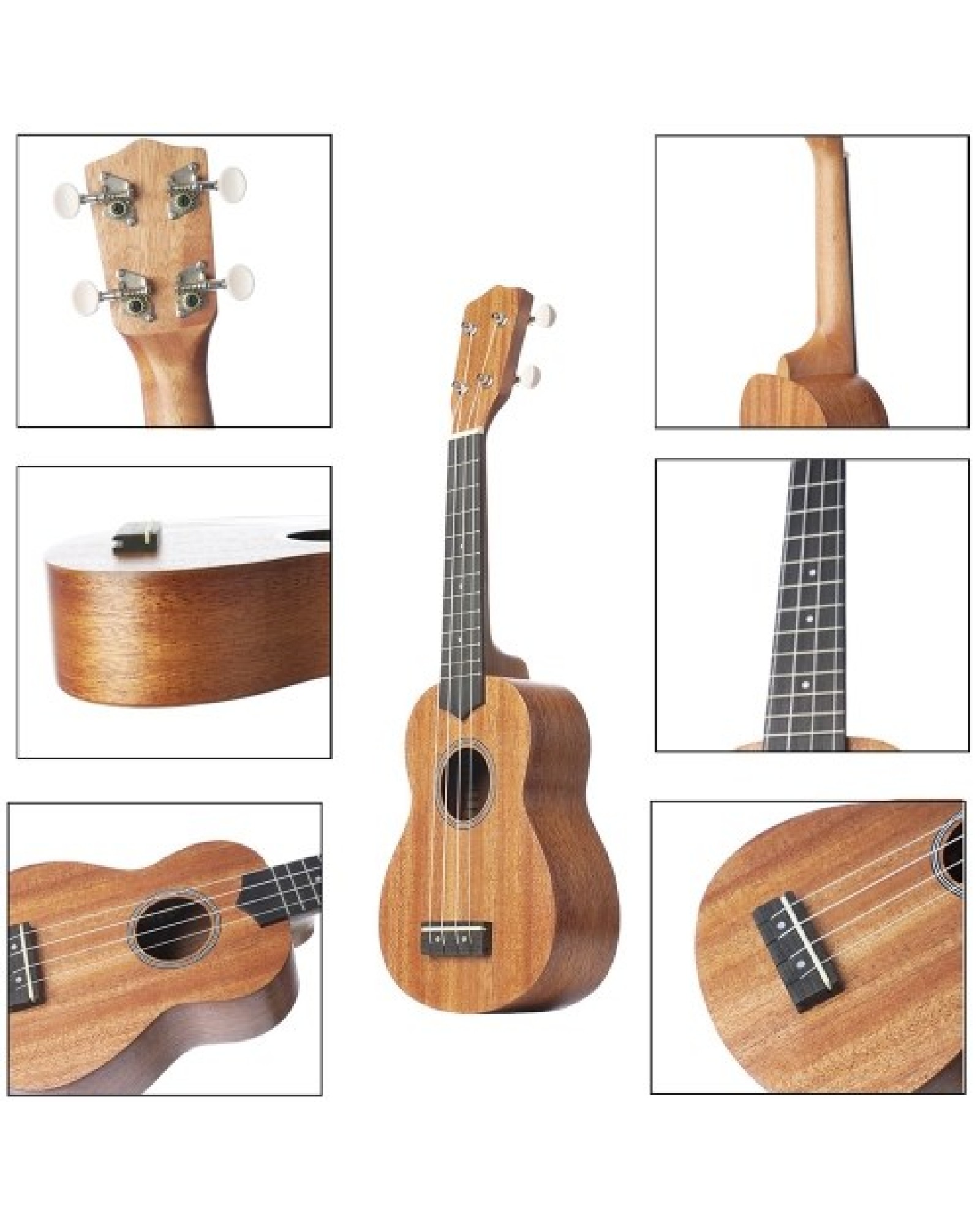 Ukulele 21 Inch Ukeleles Mini Guitar Musical Instrument Solid Wood
