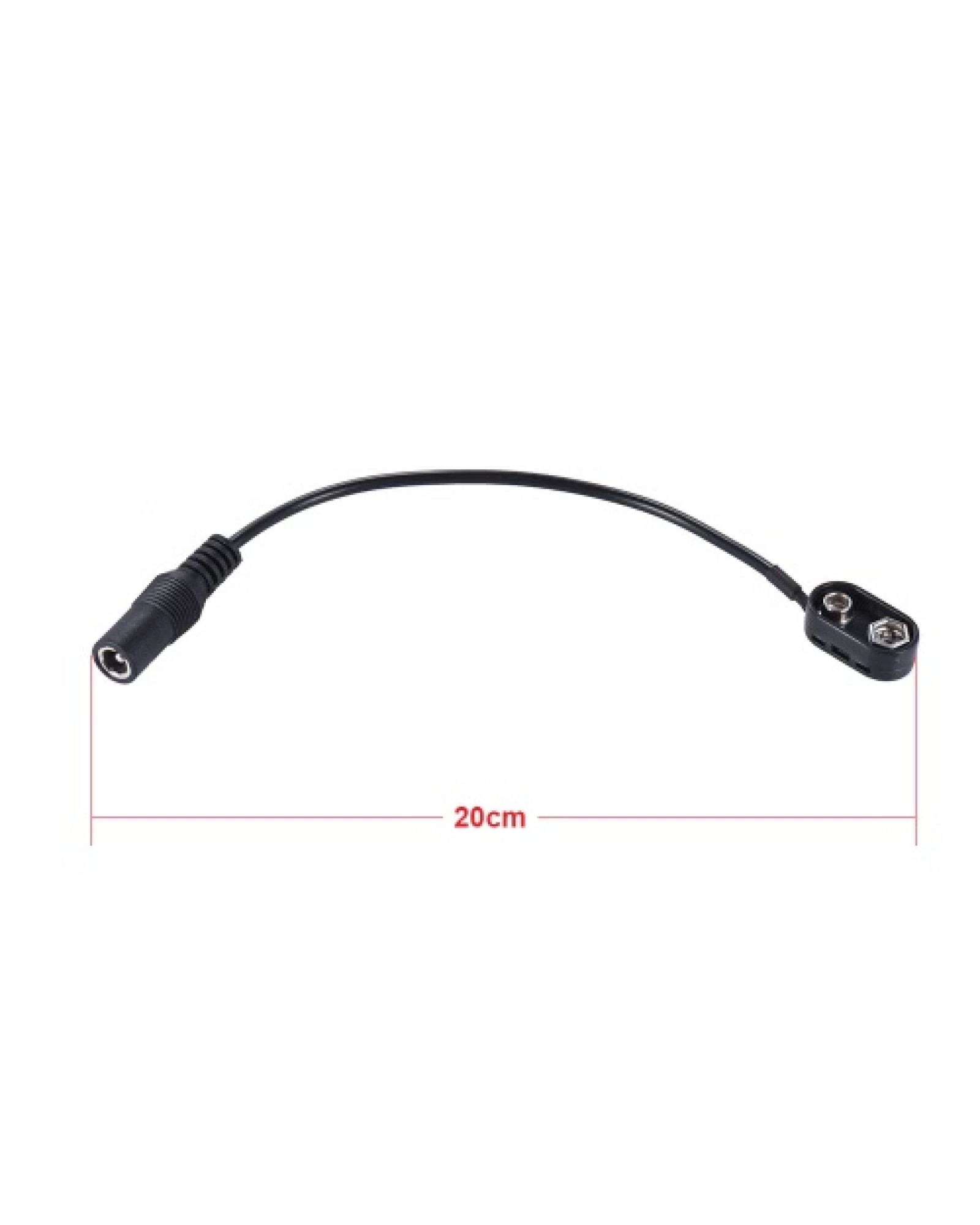 3pcs 9V Battery Clip Converter Snap Connector 2.1mm * 5.5mm Female Plug for Guitar Effect One Spot Power Supply