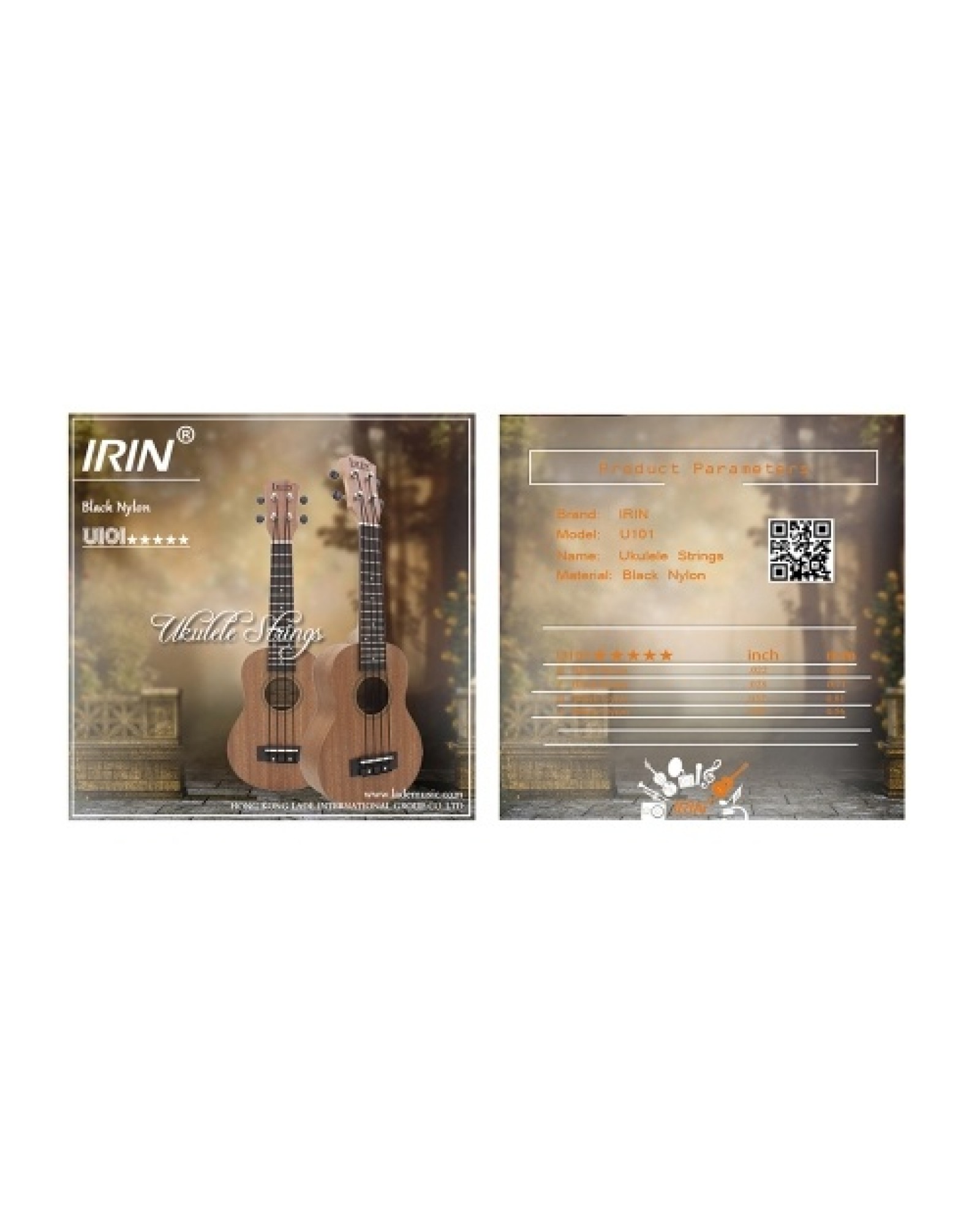 Black Ukulele Ukelele Uke Strings Nylon Material, 4pcs/set