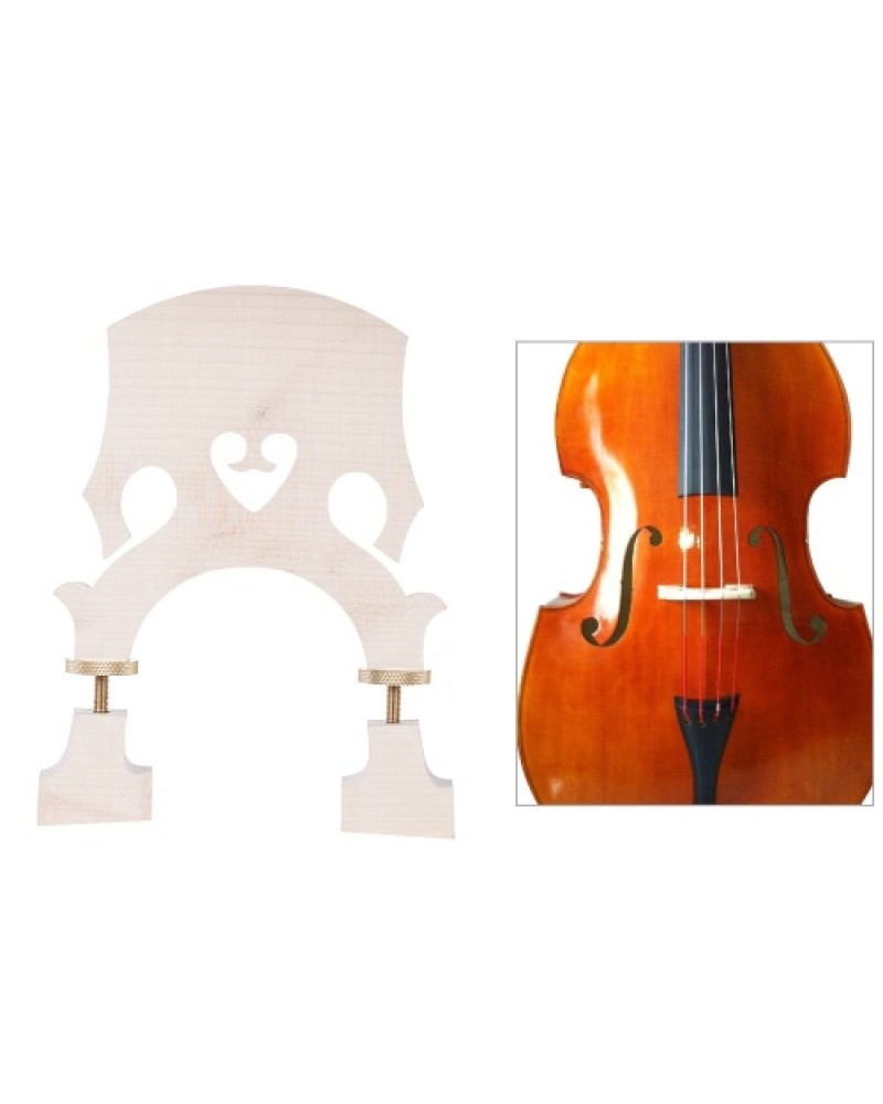 Standard Maple Bridge Replacement Part for 4/4 Size Double Bass Adjustable Upright Bass Bridge