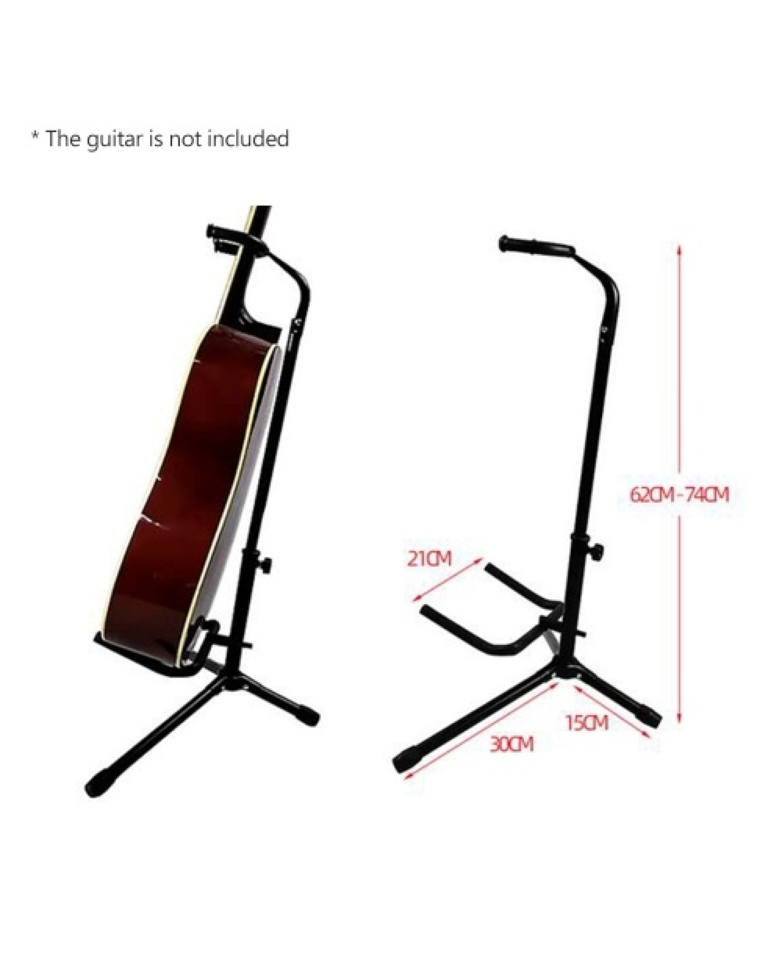 Folding Guitar Floor Stand String Instrument Tripod Holder Metal Material for Acoustic Electric Guitar Bass