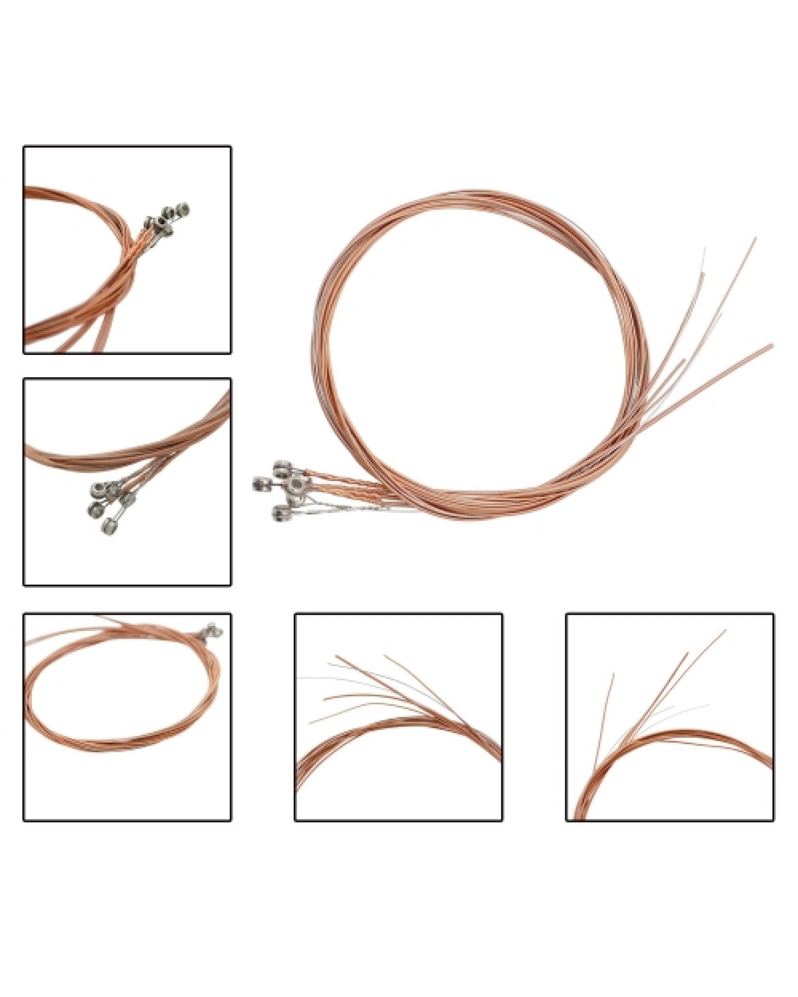 Steel Phosphor Bronze Color Alloy Wound 1st-6th (.011-.052) 6pcs Acoustic Guitar Strings String Set
