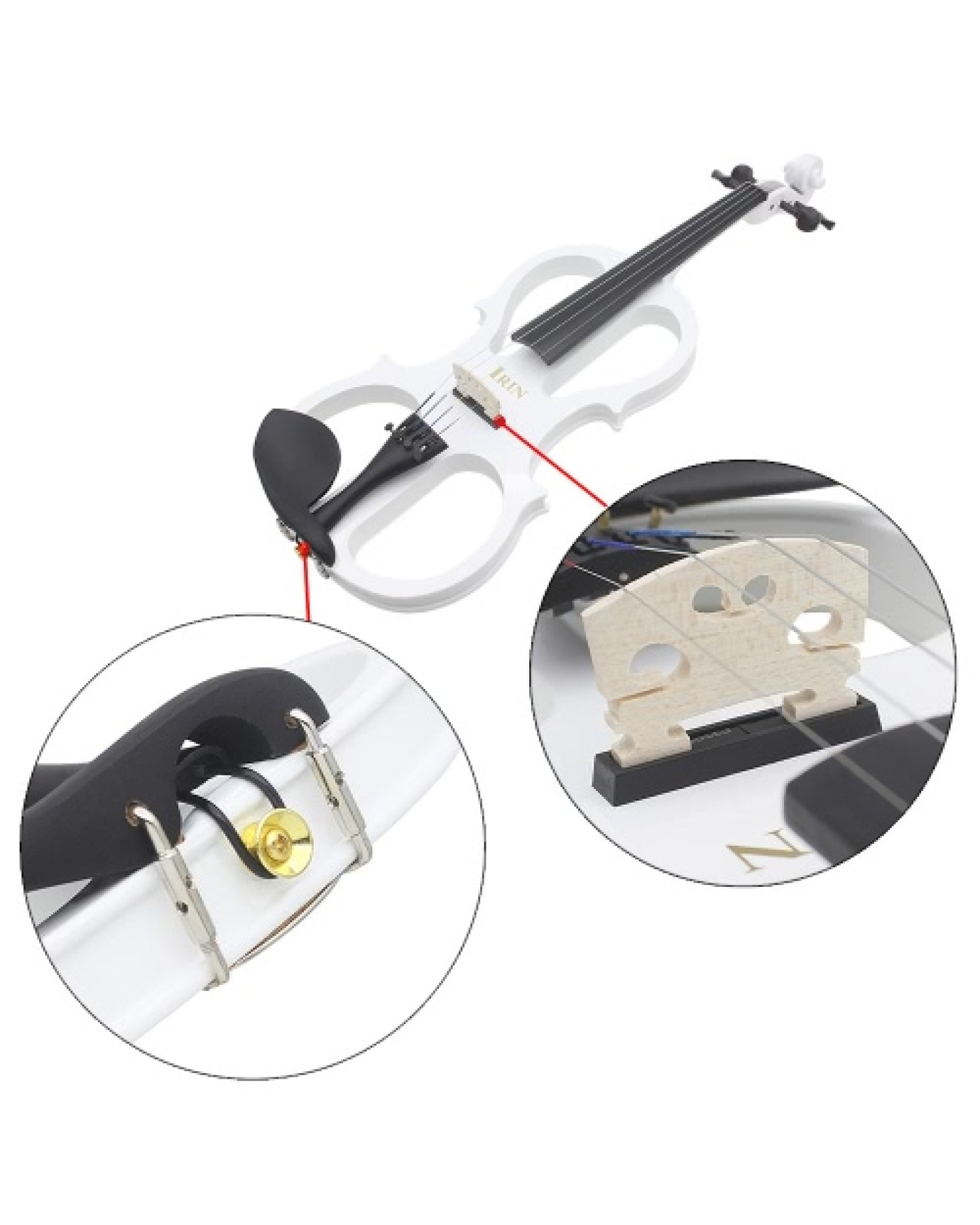 4/4 Wood Maple Electric Violin Fiddle Stringed Instrument with Ebony Fittings Cable Headphone Case for Music Lovers Beginners