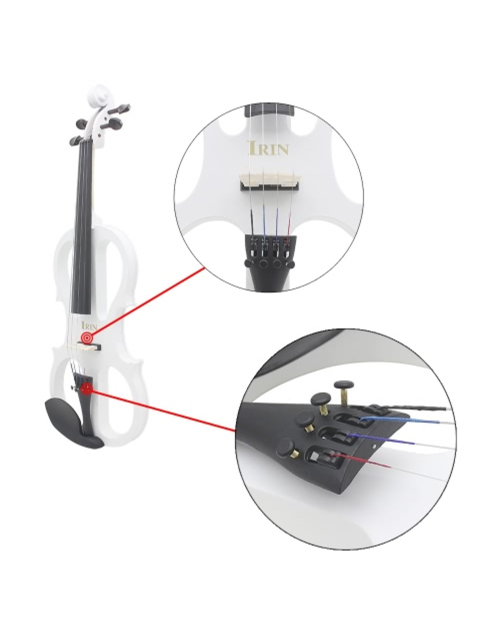 4/4 Wood Maple Electric Violin Fiddle Stringed Instrument with Ebony Fittings Cable Headphone Case for Music Lovers Beginners