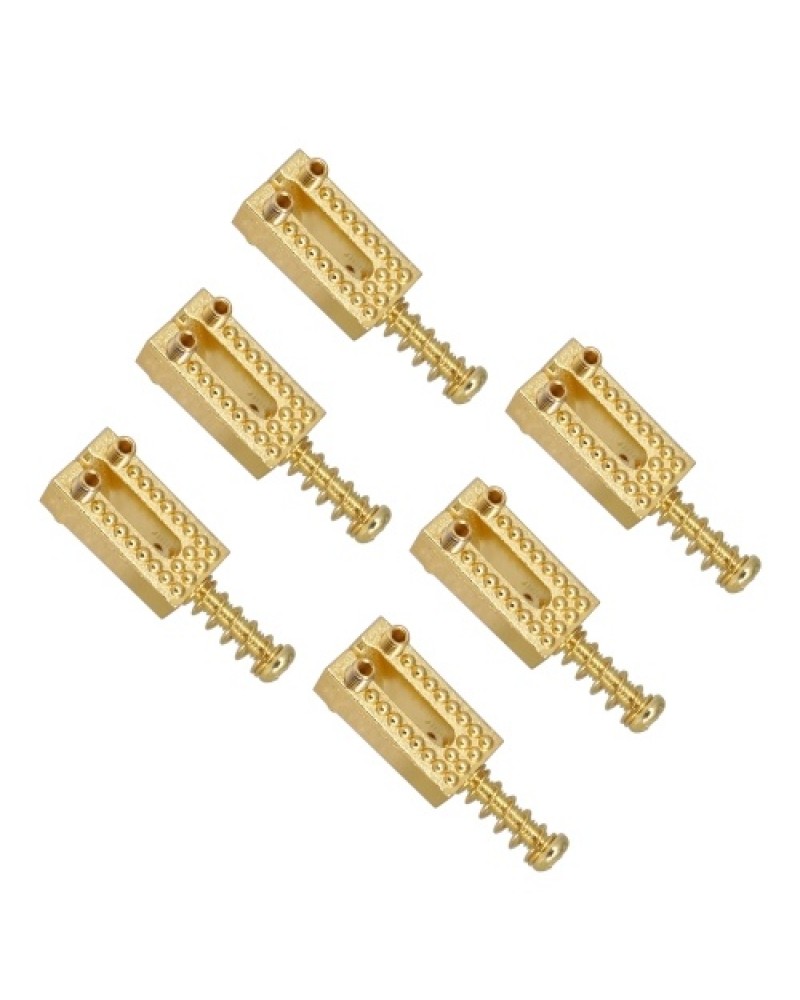 6pcs Vintage Guitar Bridge String Saddles Zinc Alloy Electric Guitars Accessories