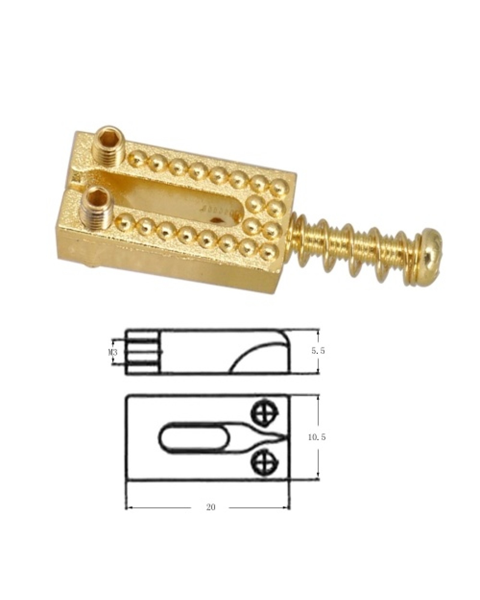 6pcs Vintage Guitar Bridge String Saddles Zinc Alloy Electric Guitars Accessories