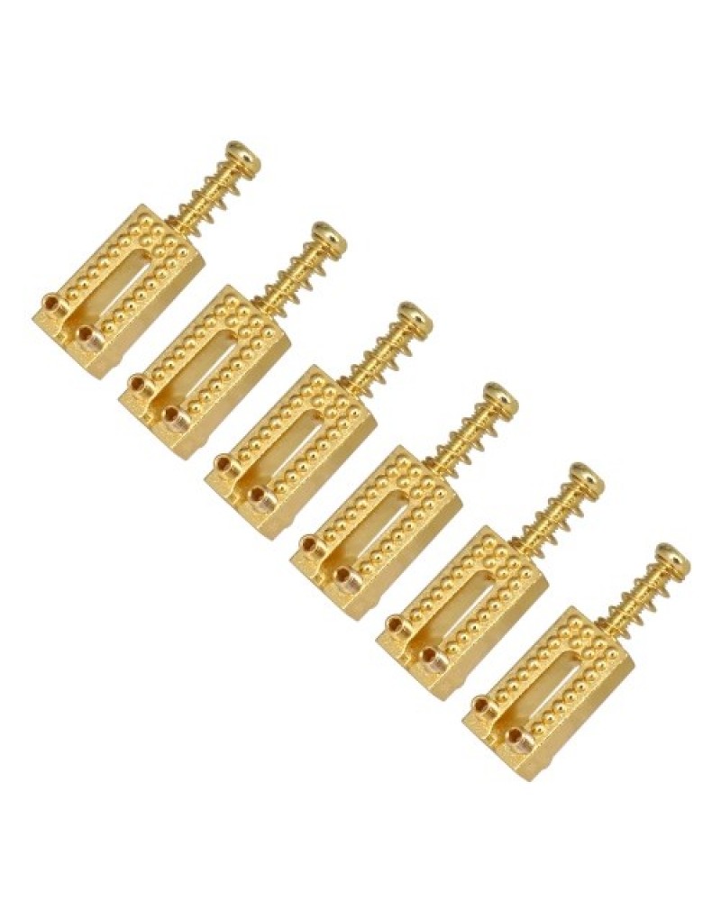 6pcs Vintage Guitar Bridge String Saddles Zinc Alloy Electric Guitars Accessories