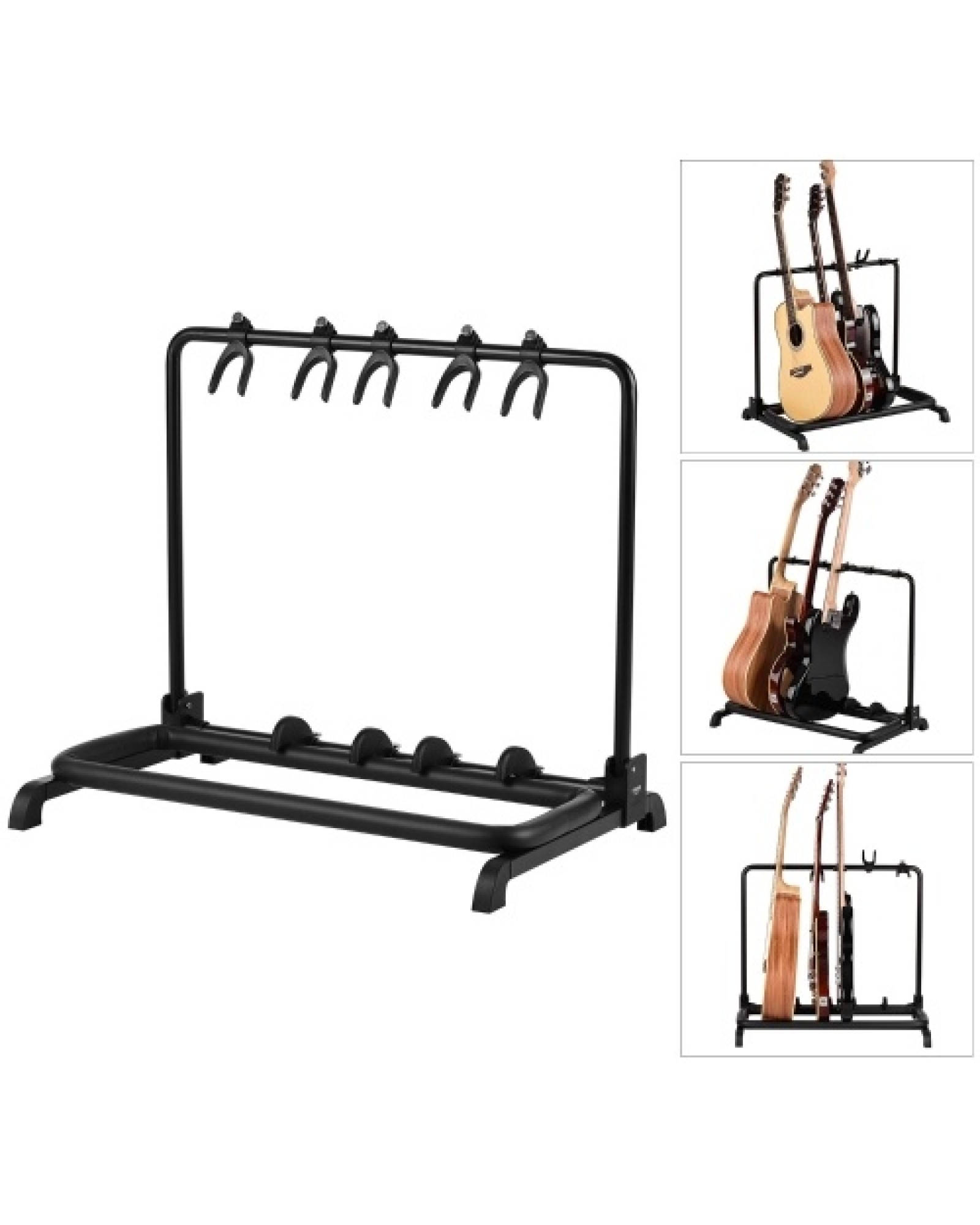 Foldable Multi Guitar Stand 5 Holders for Guitar Display Storage