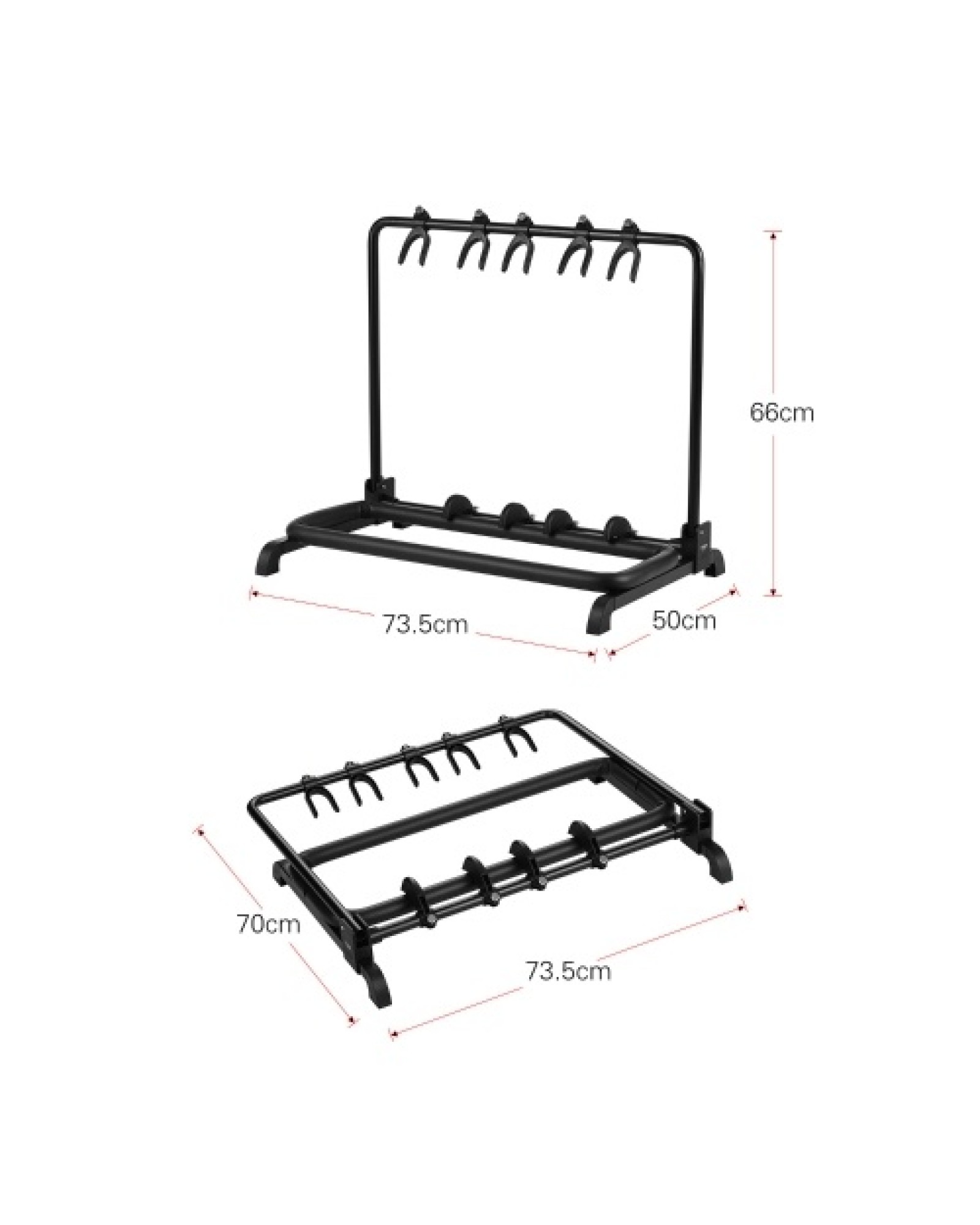 Foldable Multi Guitar Stand 5 Holders for Guitar Display Storage