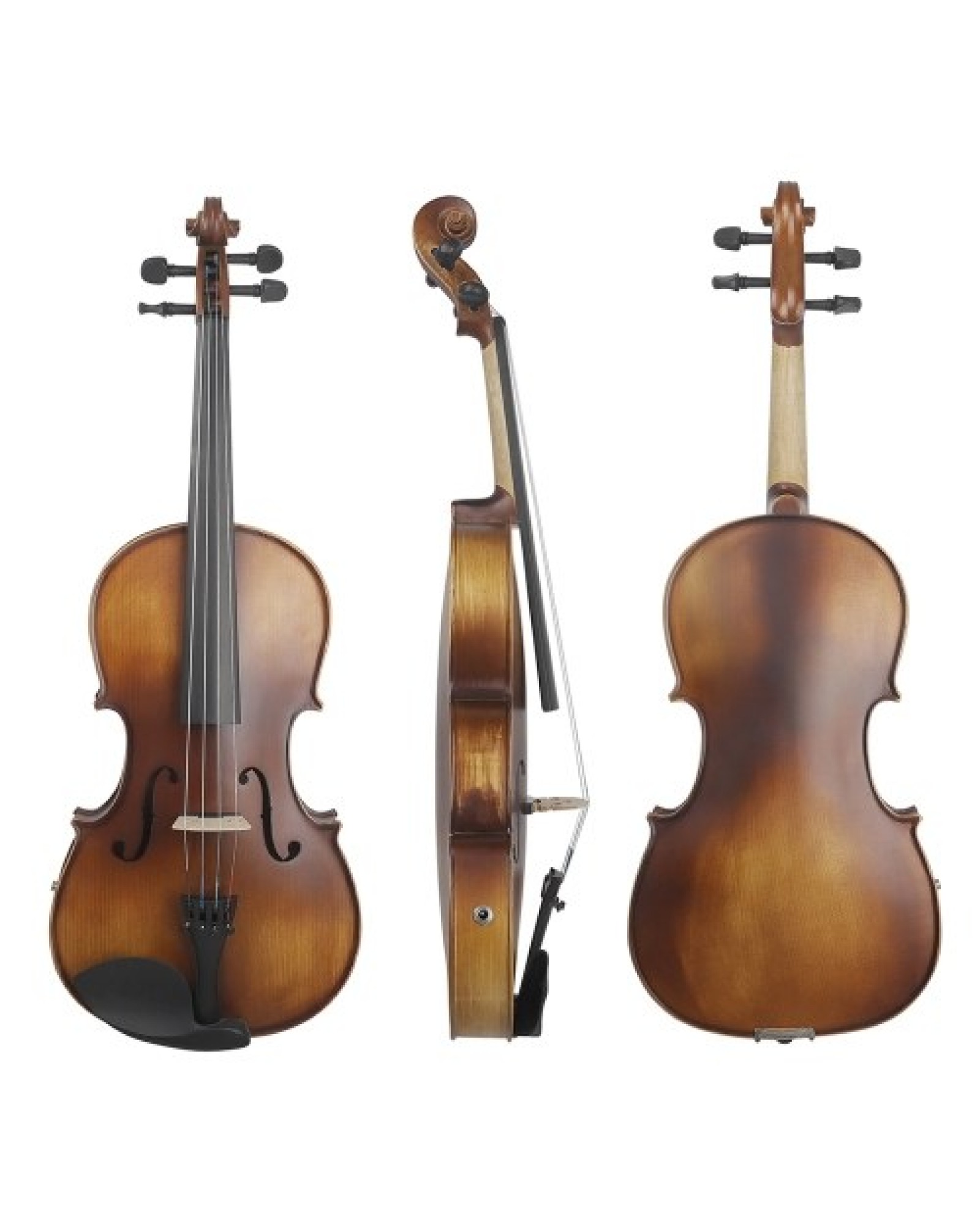 16inch Electric Viola EQ Spruce Wood with Bow Cleaning Cloth Carry Box for Adults Children Beginner