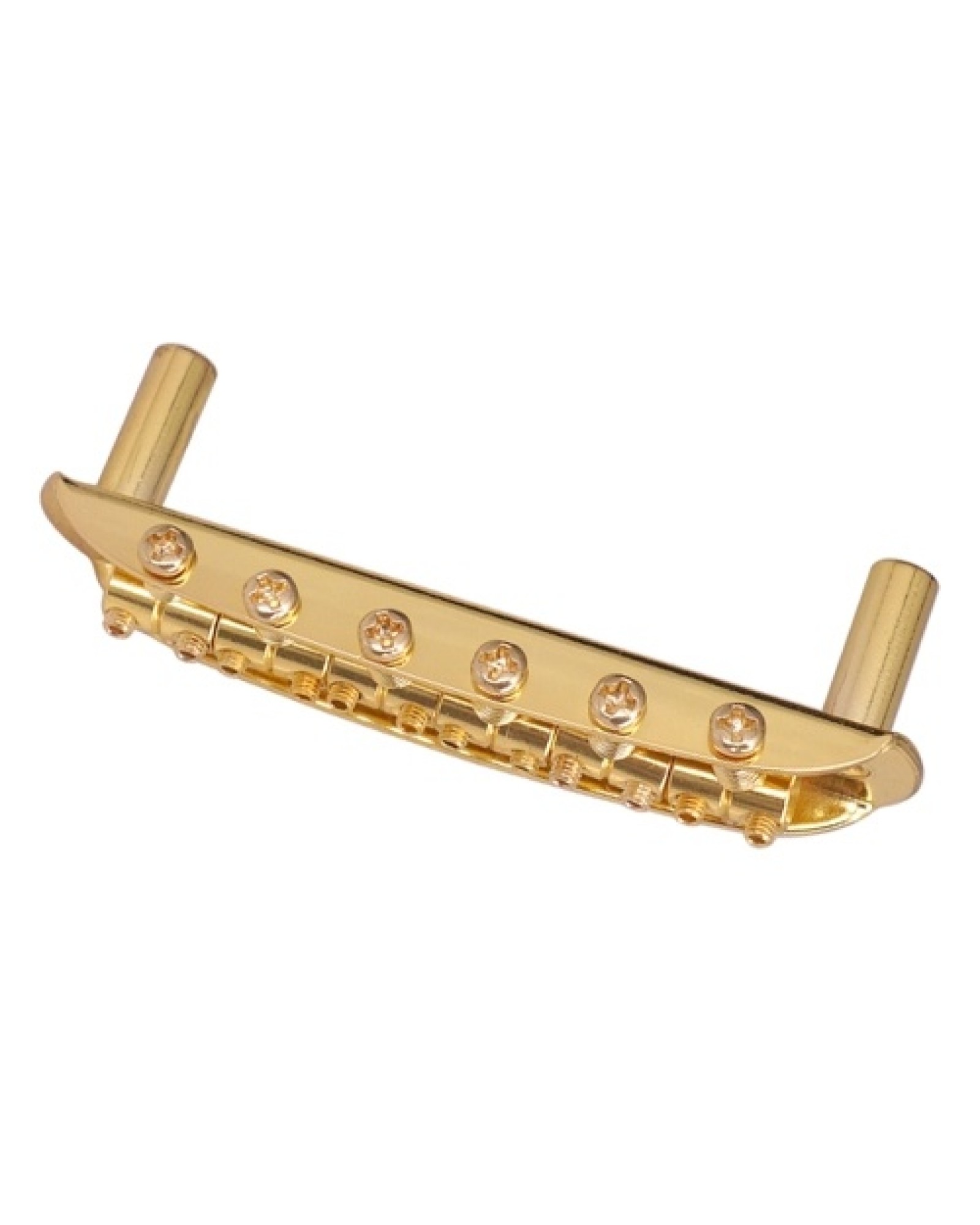 Electric Guitar Bridge Compatible with JM Series, Guitar Tailpiece Chrome Roller Saddles with 2 Screw Sleeves &amp; 1.5mm Hexago