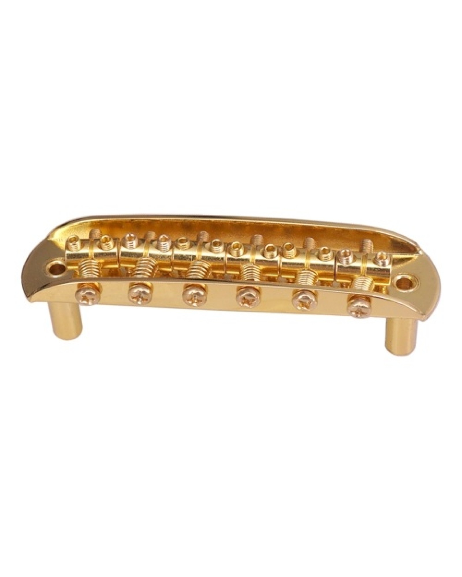 Electric Guitar Bridge Compatible with JM Series, Guitar Tailpiece Chrome Roller Saddles with 2 Screw Sleeves &amp; 1.5mm Hexago
