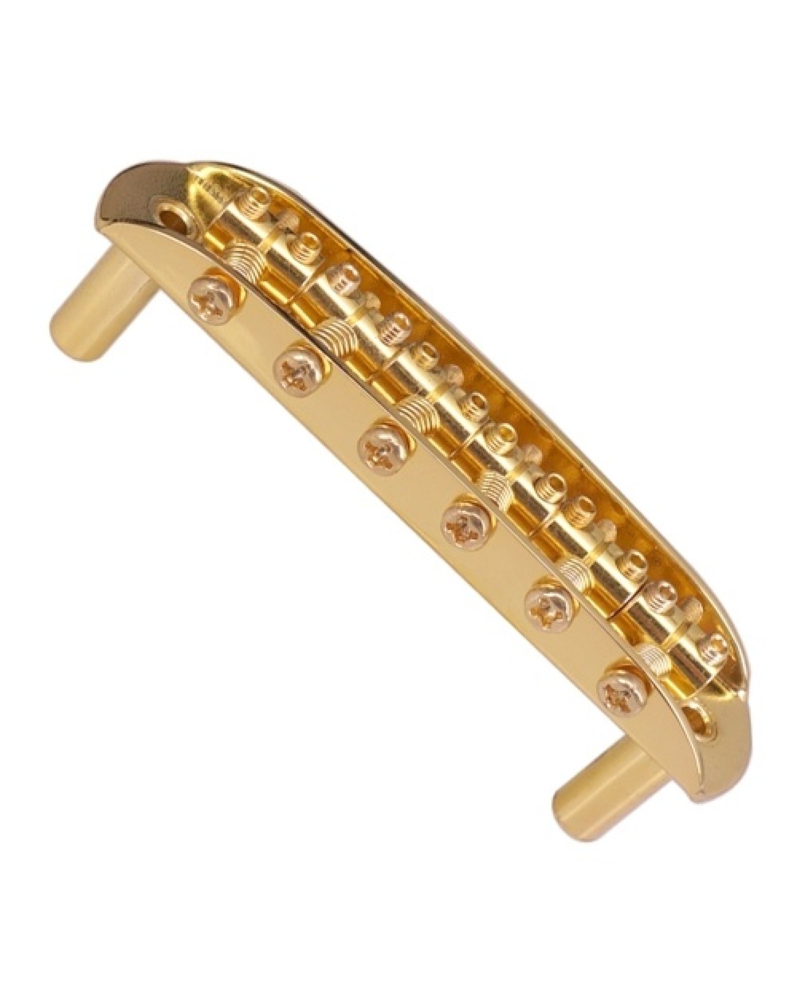Electric Guitar Bridge Compatible with JM Series, Guitar Tailpiece Chrome Roller Saddles with 2 Screw Sleeves &amp; 1.5mm Hexago