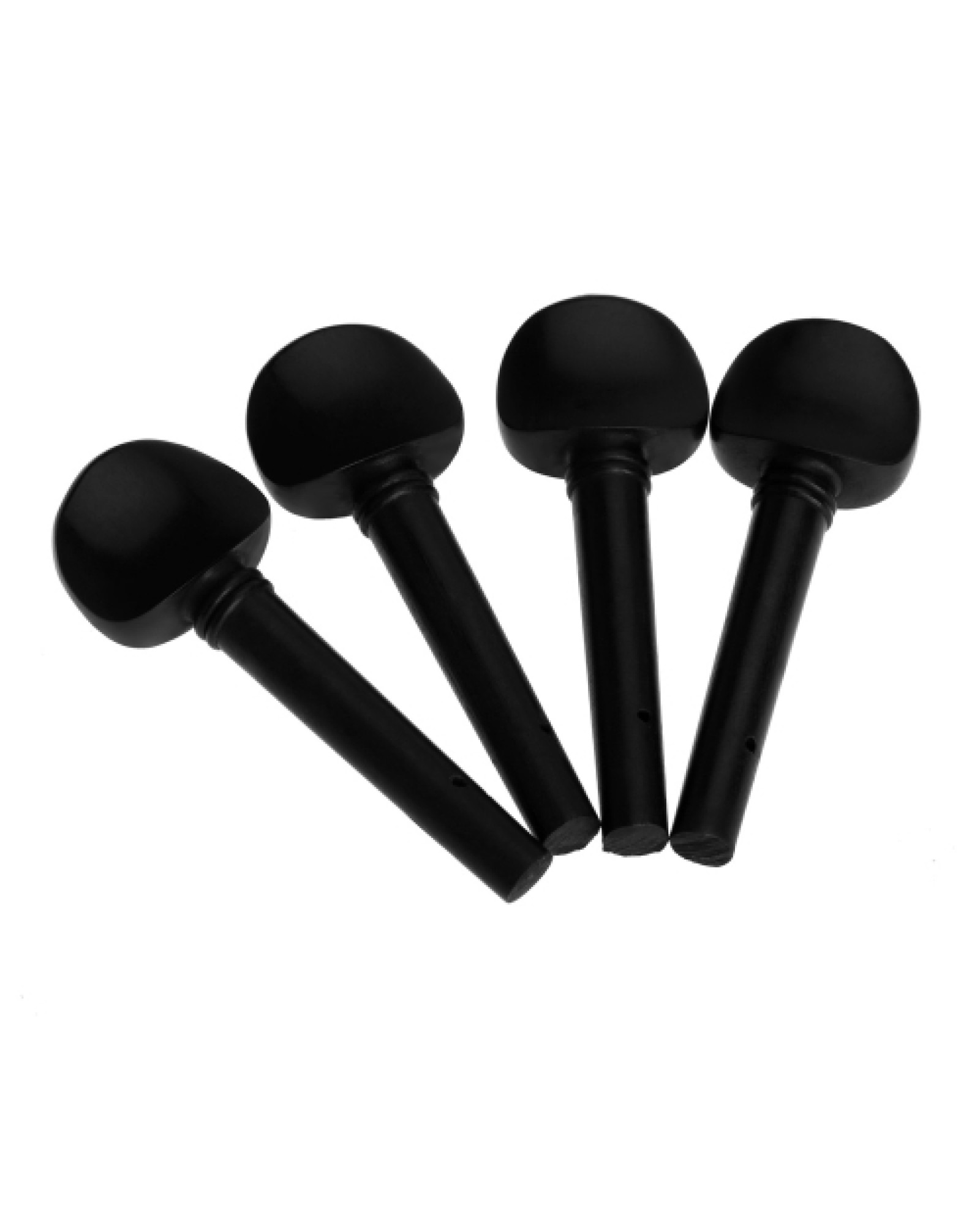 4pcs 4/4 Size Violin Fiddle Tuning Peg Set Ebony Wooden Replacement Black Decorated with Pattern on Top for 4/4 Size Violin