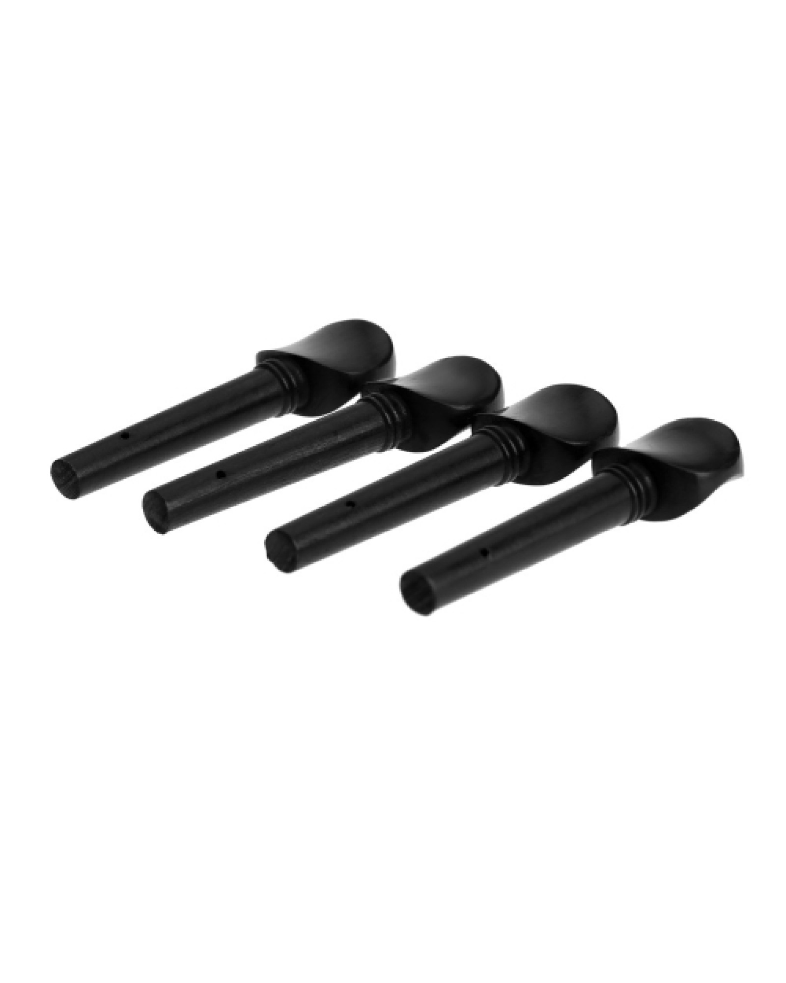 4pcs 4/4 Size Violin Fiddle Tuning Peg Set Ebony Wooden Replacement Black Decorated with Pattern on Top for 4/4 Size Violin