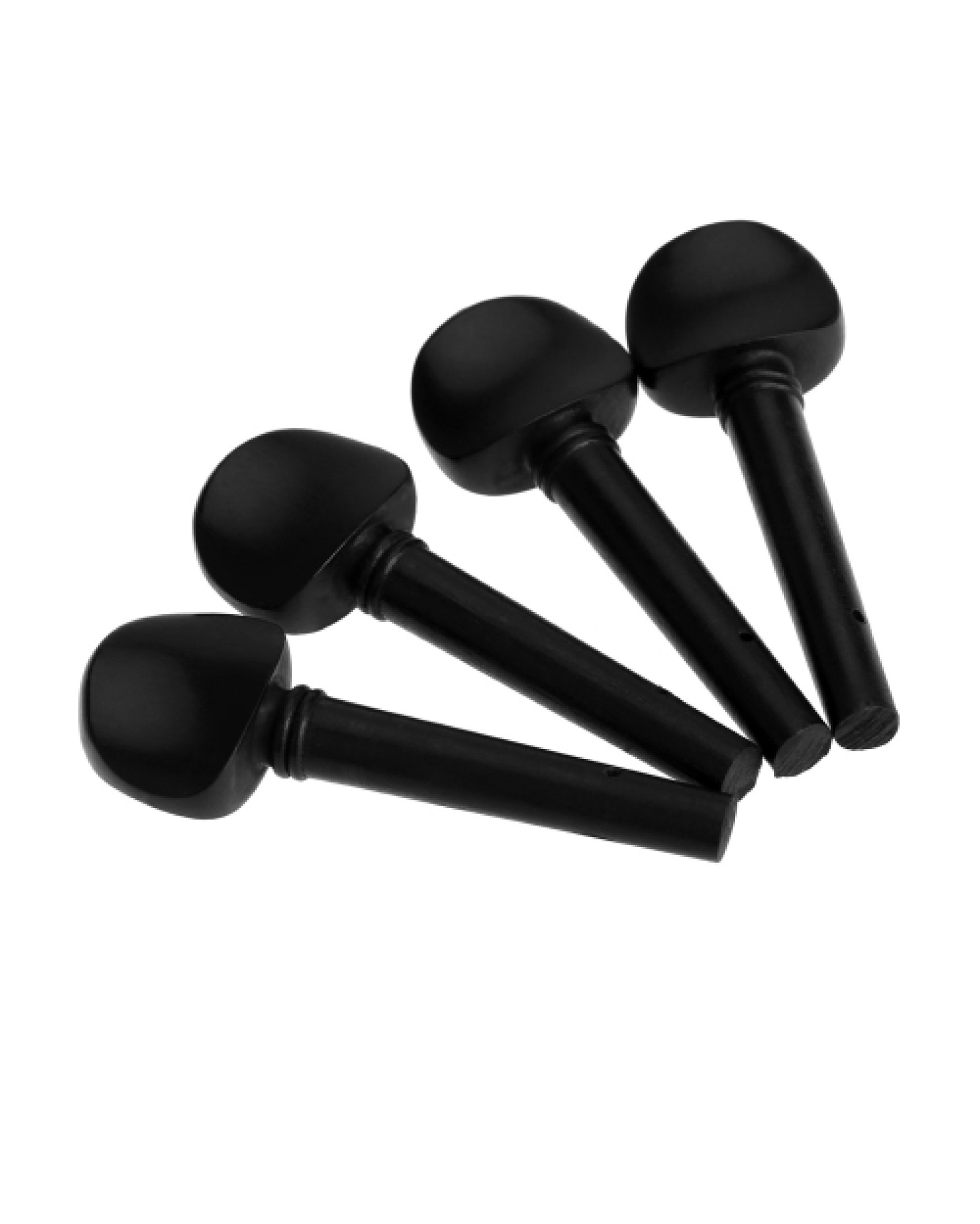 4pcs 4/4 Size Violin Fiddle Tuning Peg Set Ebony Wooden Replacement Black Decorated with Pattern on Top for 4/4 Size Violin