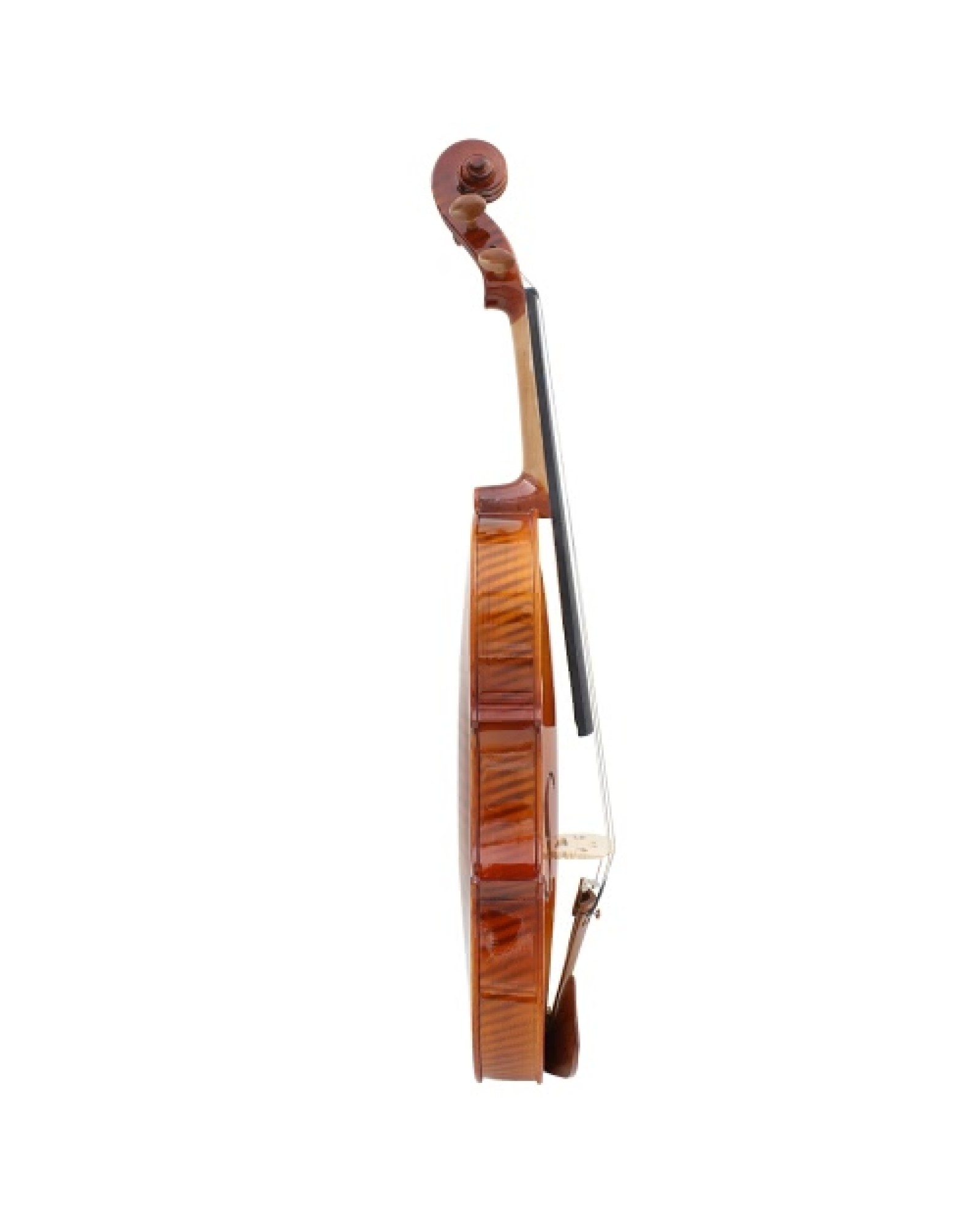 Full Size 4/4 Natural Acoustic Solid Wood Spruce Flame Maple Veneer Violin Fiddle for Beginner Student Performer  Jujube Wood Pa