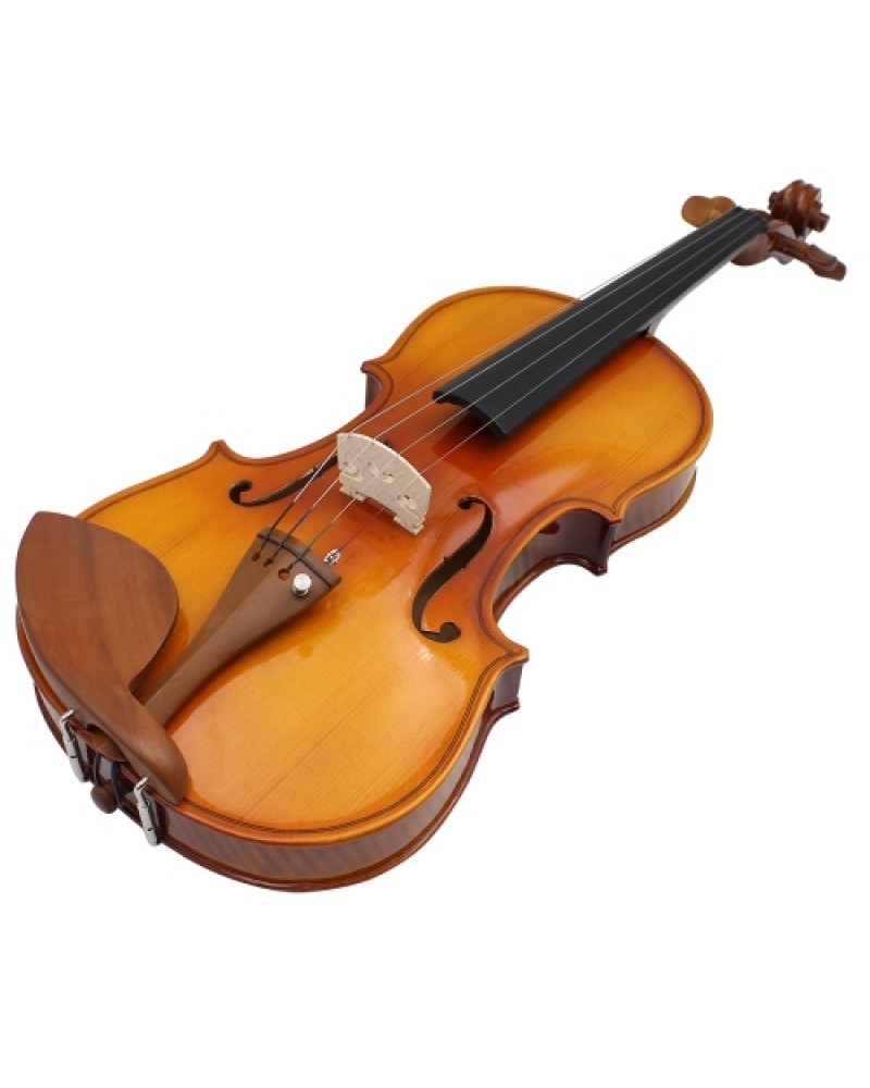 Full Size 4/4 Natural Acoustic Solid Wood Spruce Flame Maple Veneer Violin Fiddle for Beginner Student Performer  Jujube Wood Pa
