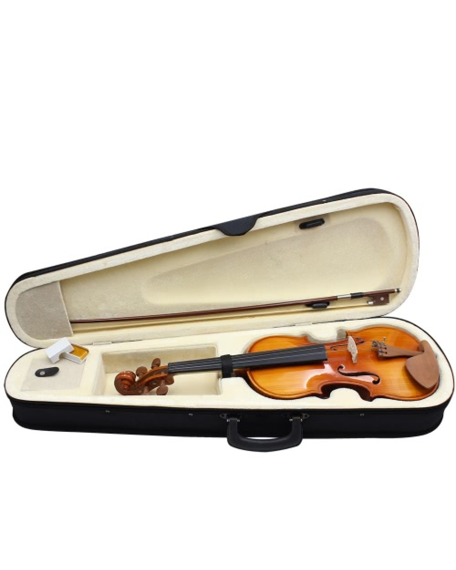 Full Size 4/4 Natural Acoustic Solid Wood Spruce Flame Maple Veneer Violin Fiddle for Beginner Student Performer  Jujube Wood Pa