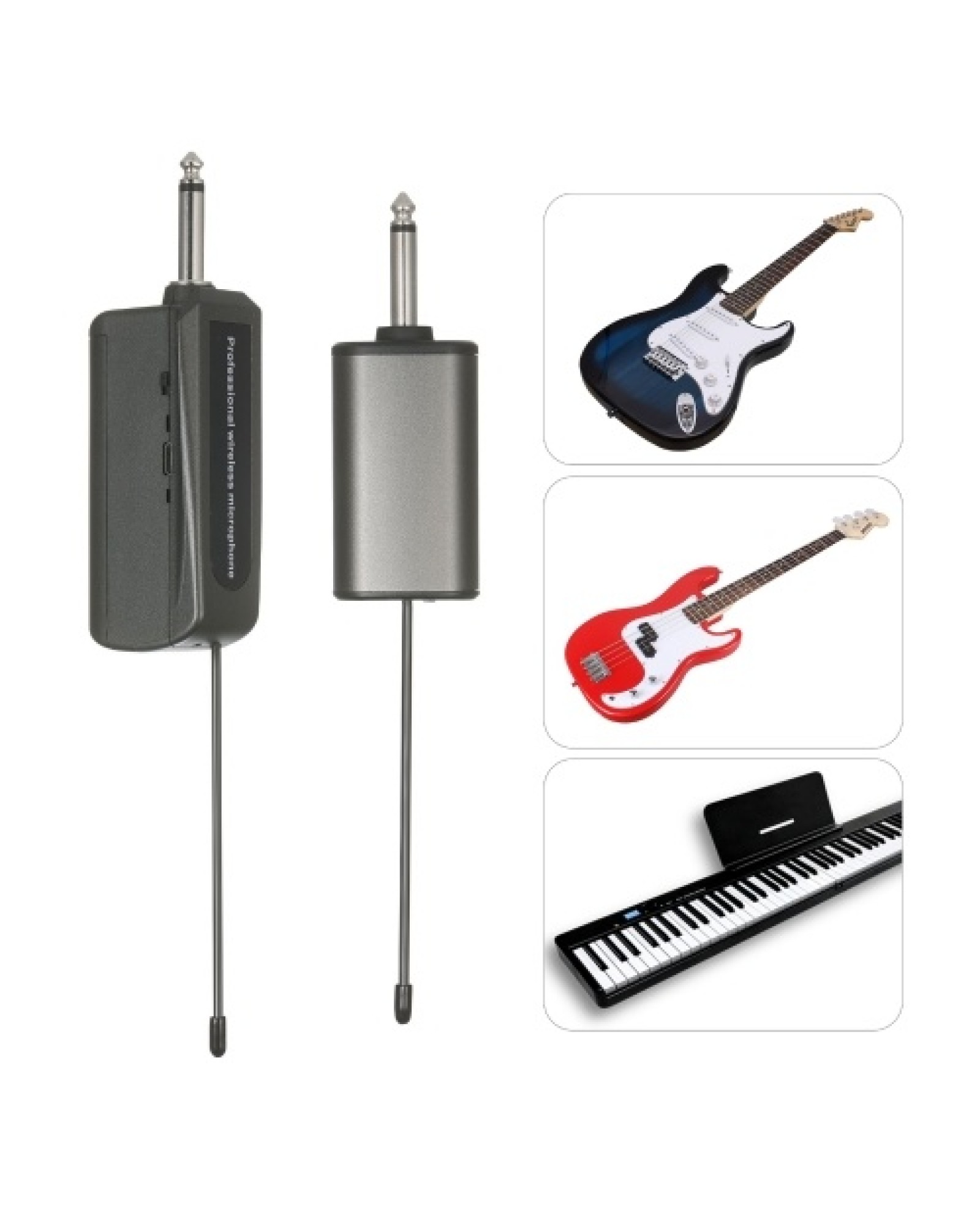 UHF Headset Wireless Microphone Transmitter &amp; Receiver Music Instrument Wireless System 6.35mm Standard Audio Plug